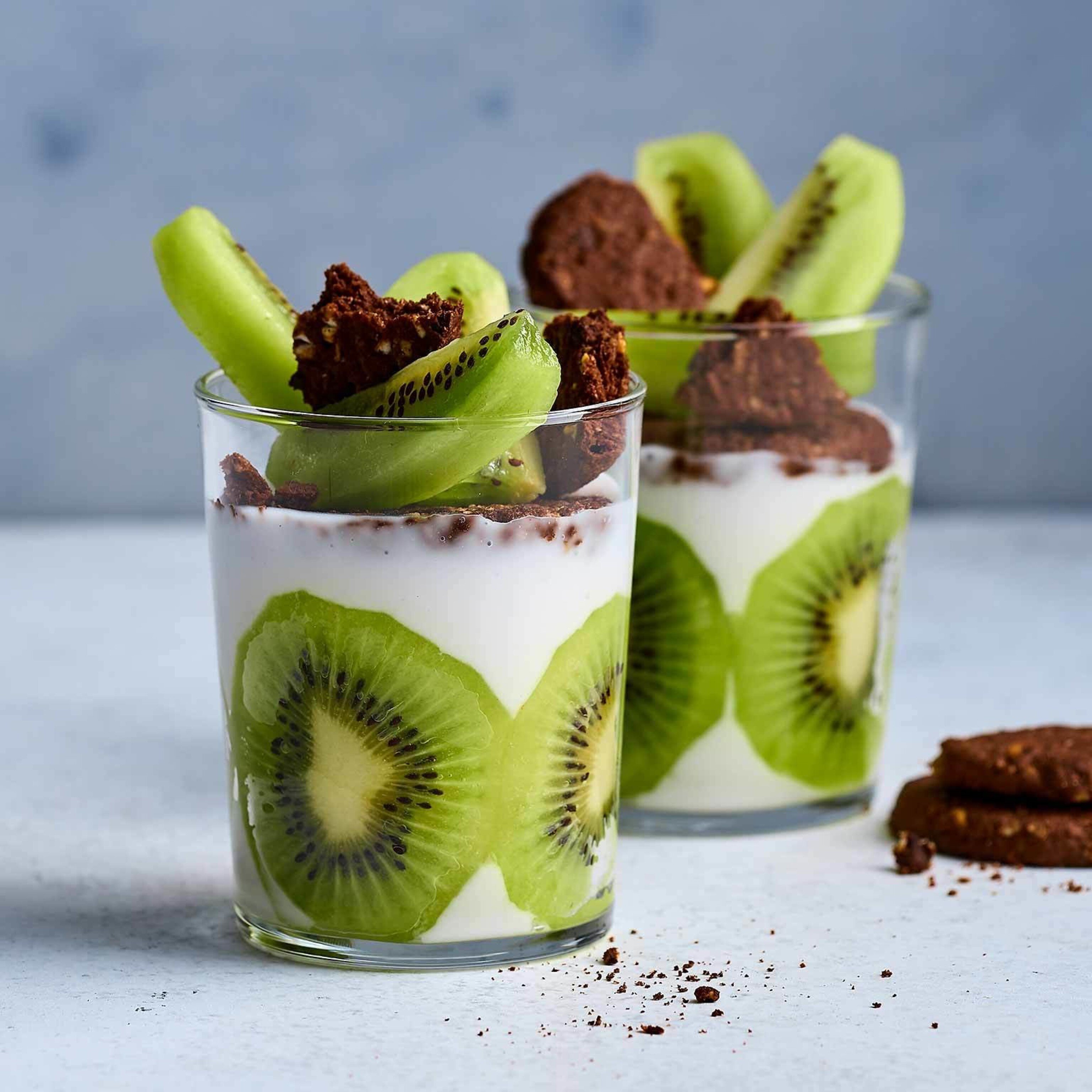 Crème coco et kiwis