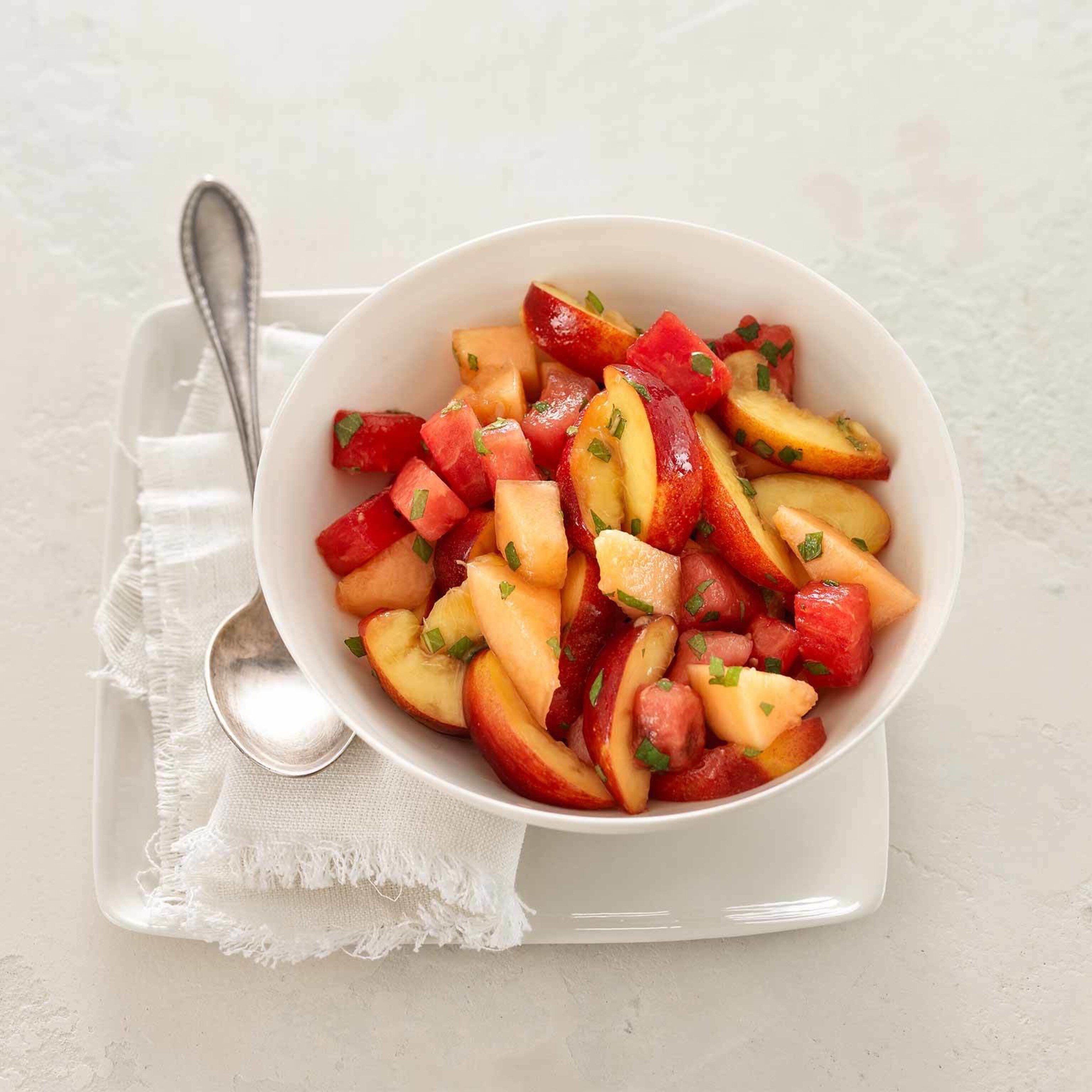 Melonen-Nektarinen-Salat