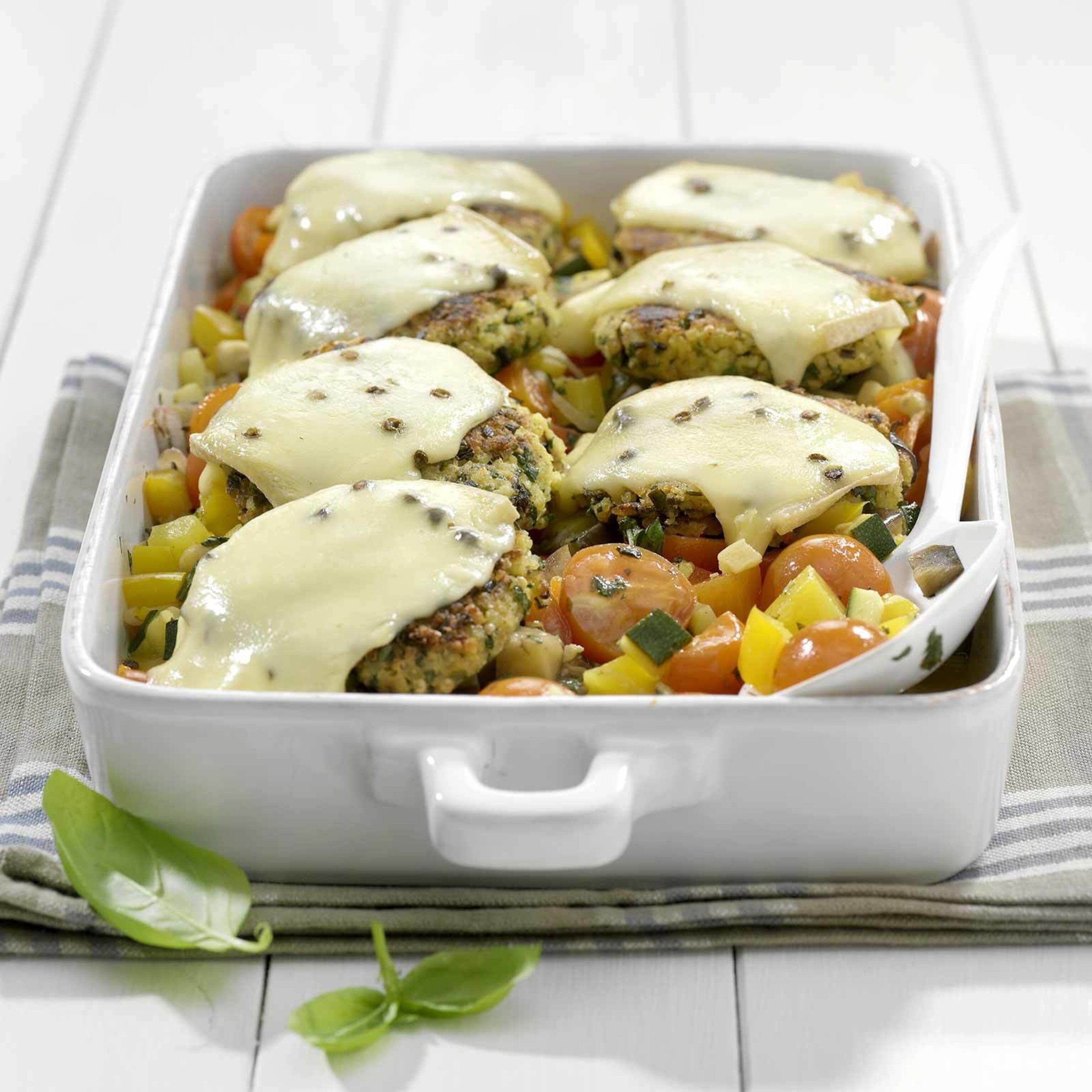 Hirsetätschli auf Ratatouille