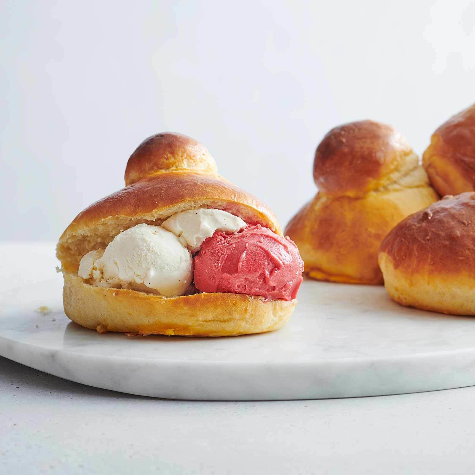 Brioche sicilienne et glace