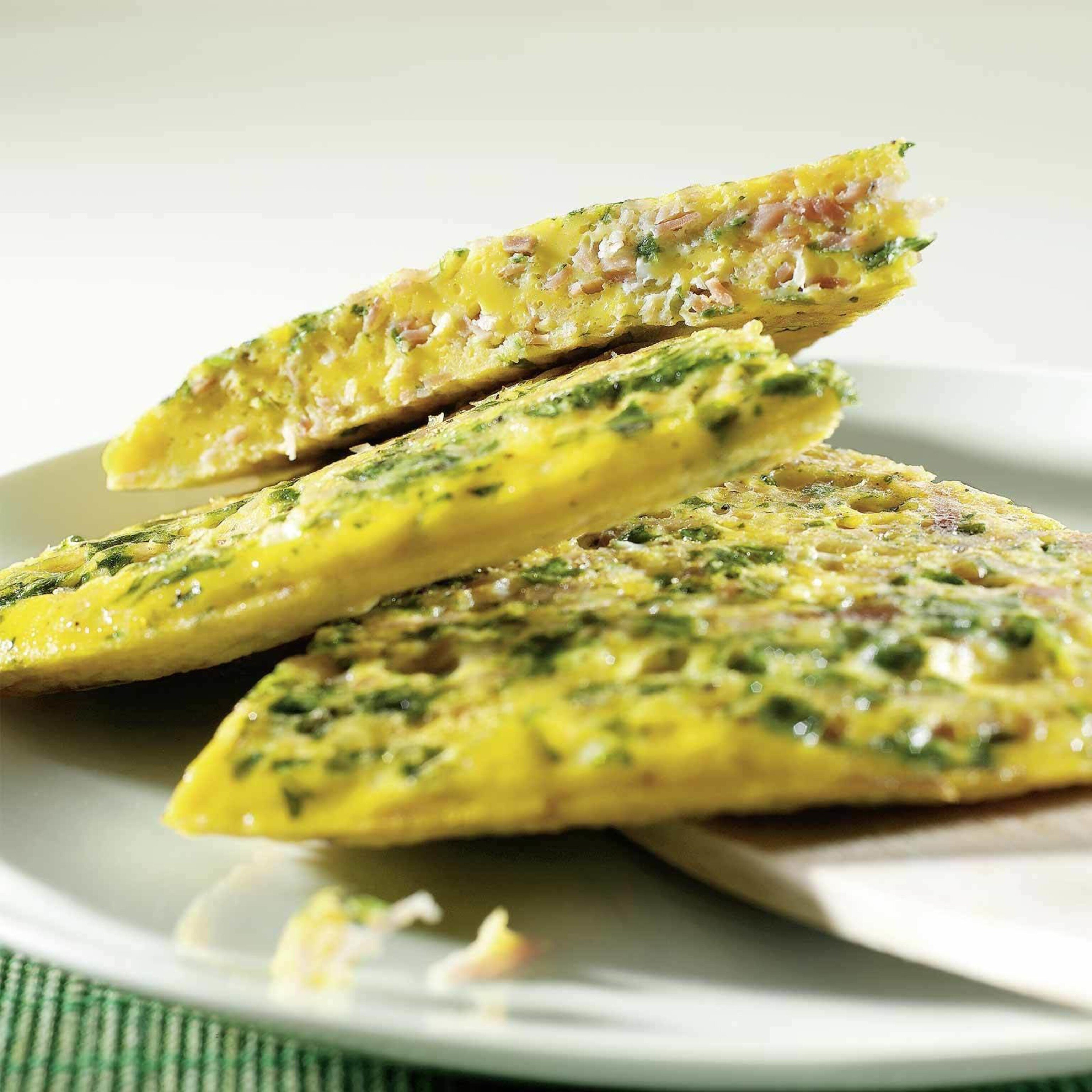 Frittata au jambon et à l’ail des ours