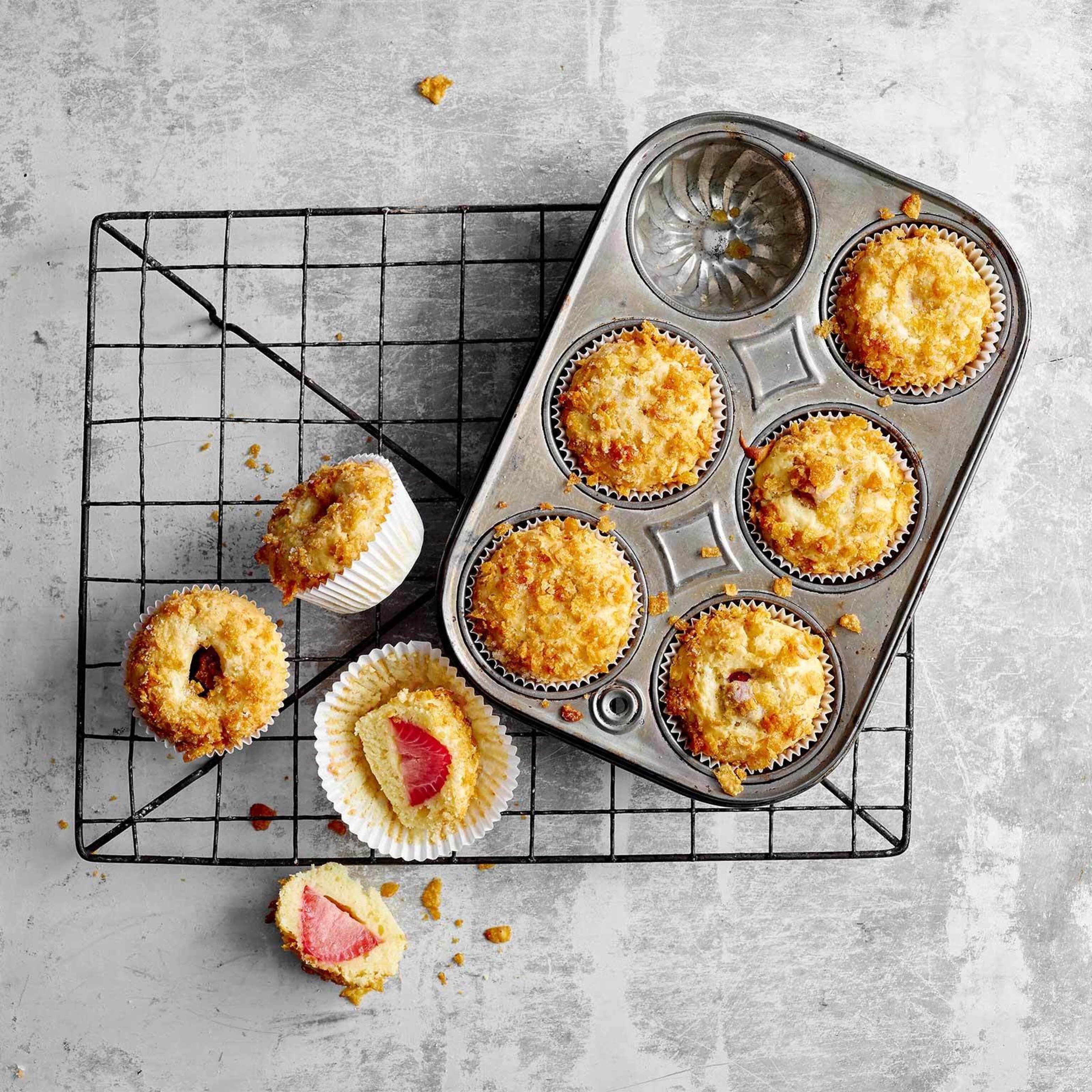 Muffins aux fraises et crumble