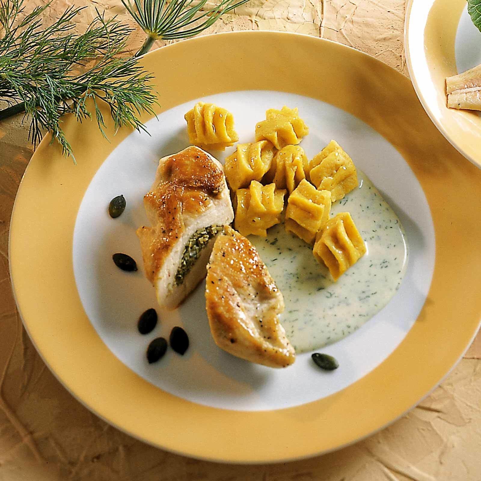 Gnocchis au potiron, sauce à l’aneth