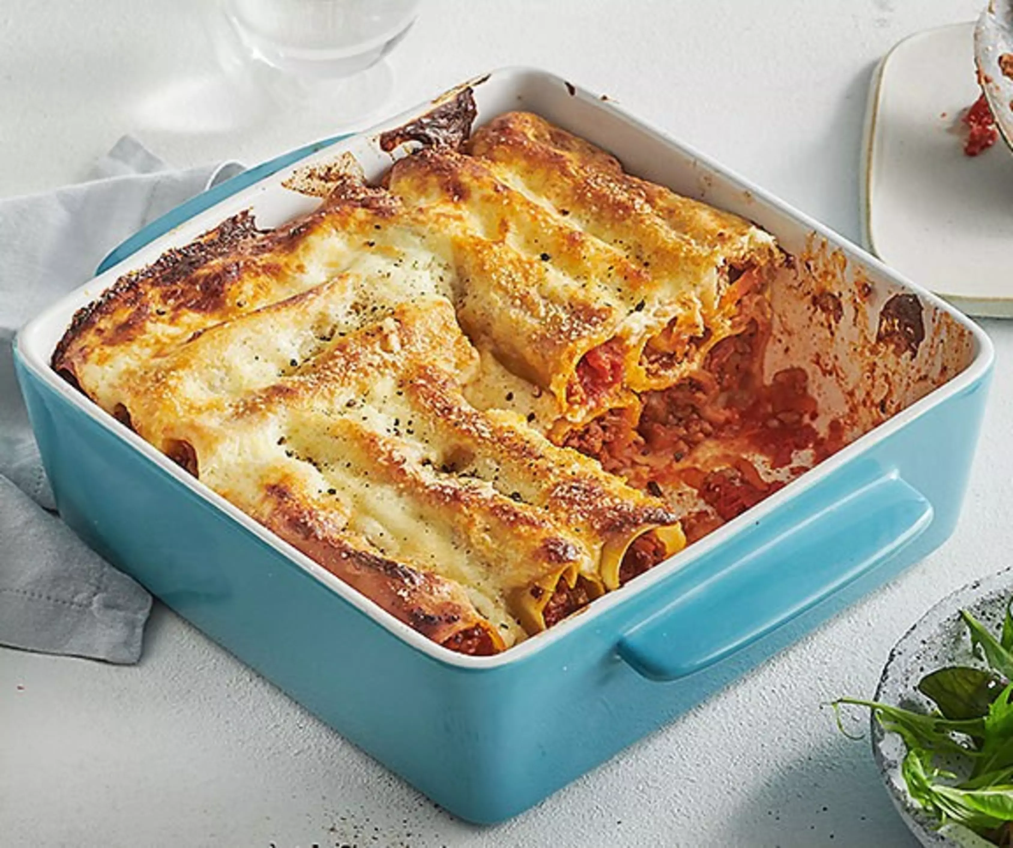 Lasagneform, Porzellan, 21.5x21.5 cm