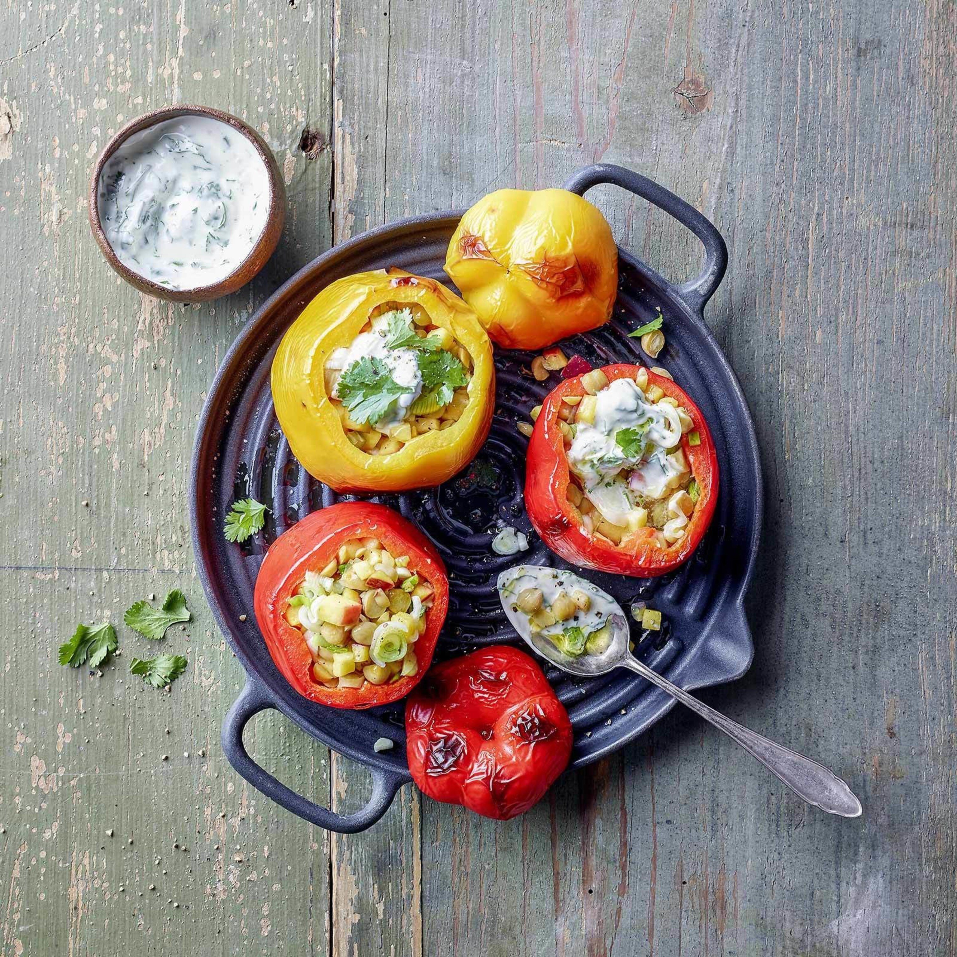 Gefüllte Peperoni vom Grill