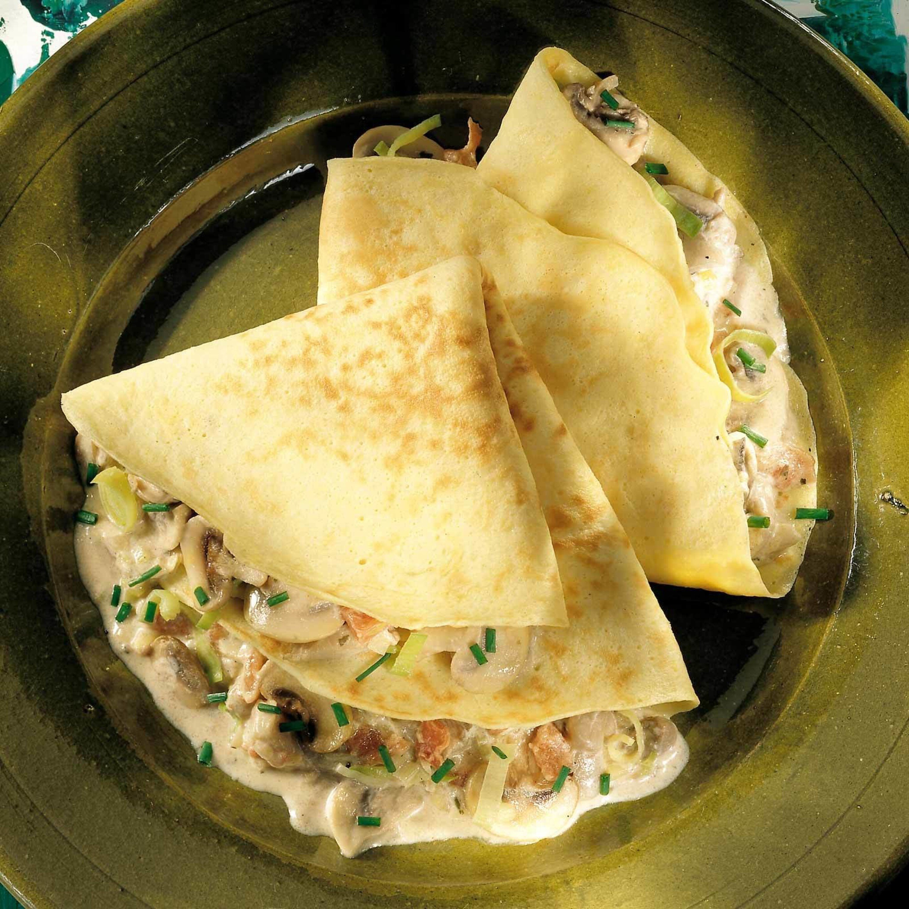 Crêpes de pommes de terre aux champignons