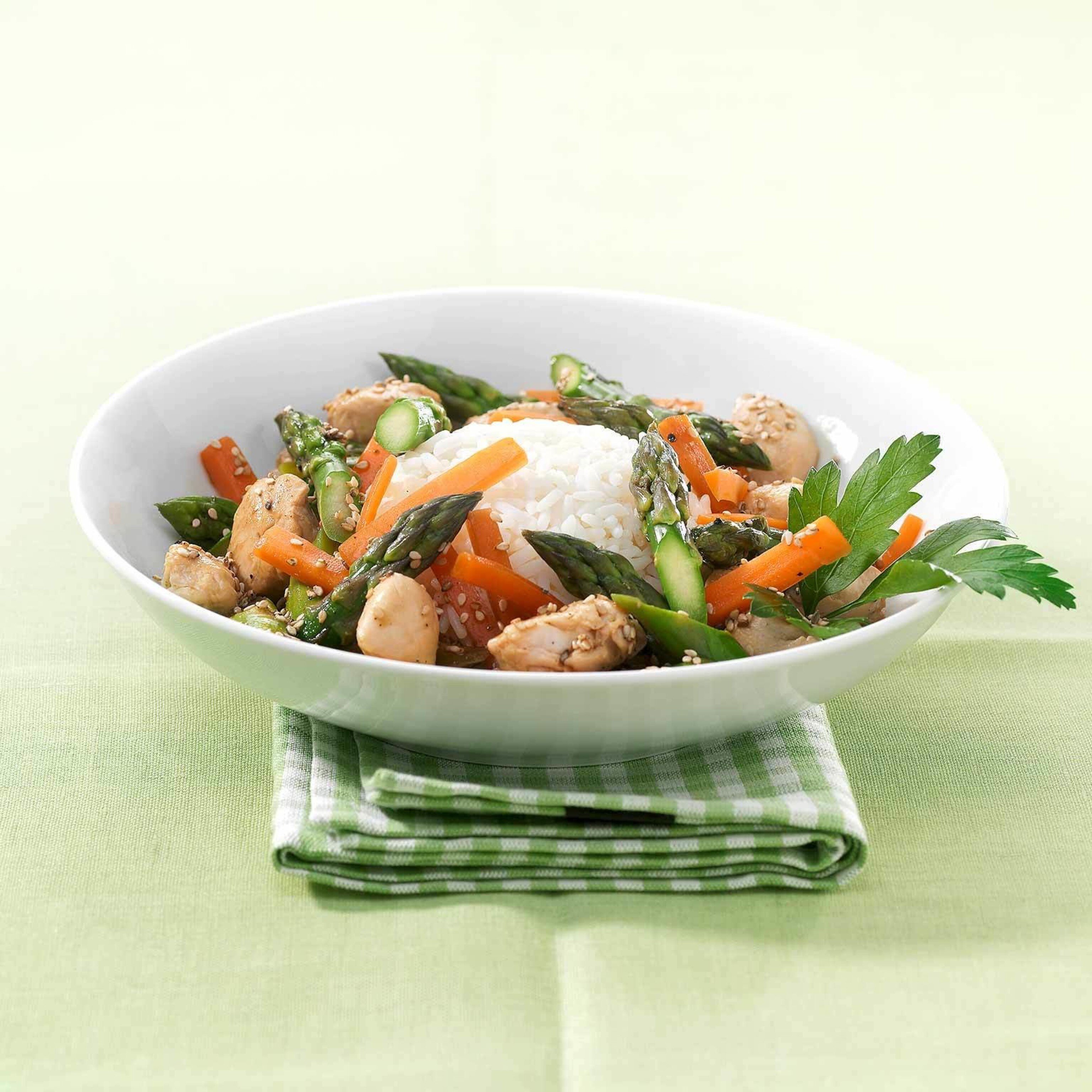 Wok-Gemüse mit Poulet