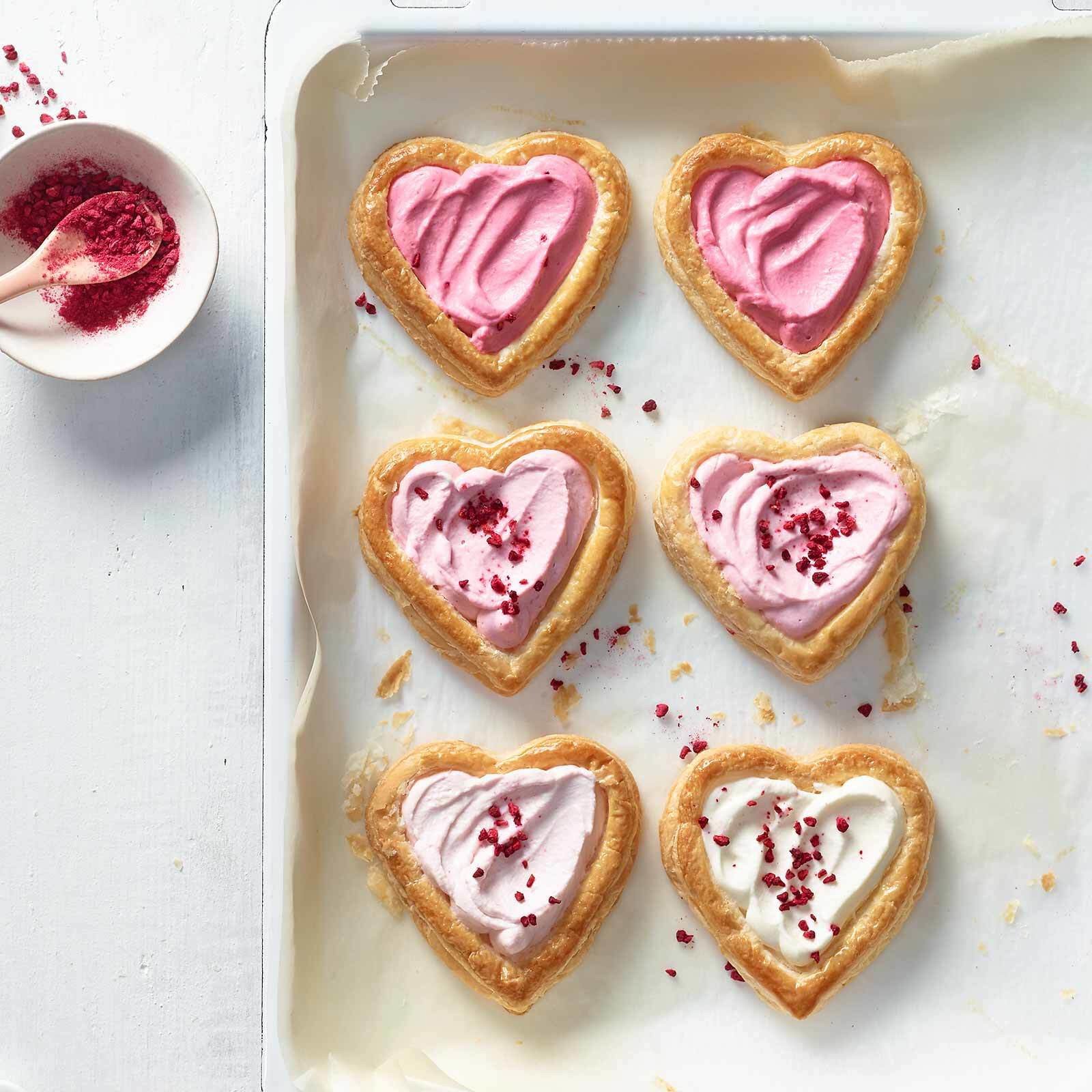 Knusperherzli mit Himbeercreme