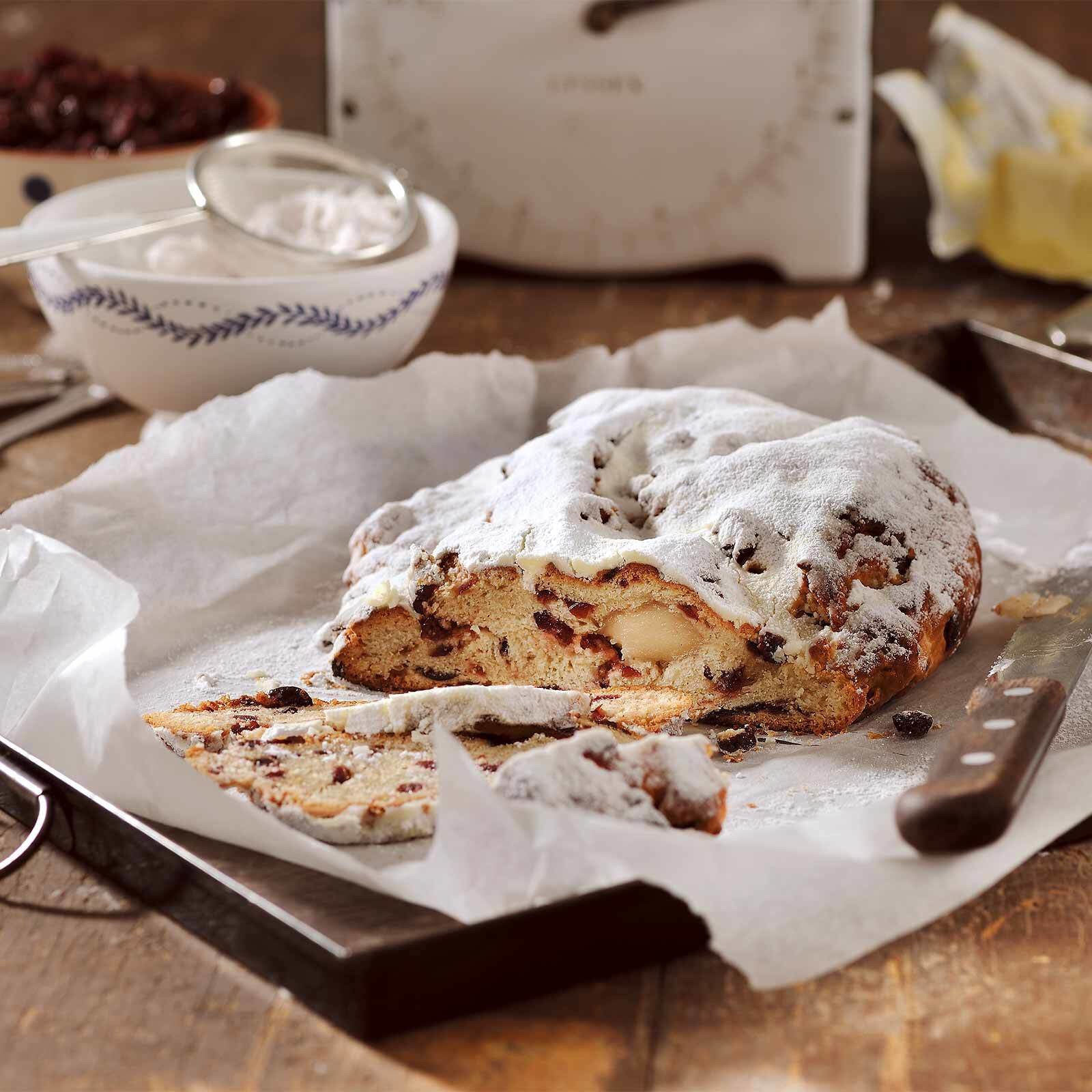 Stollen au vin chaud et aux canneberges