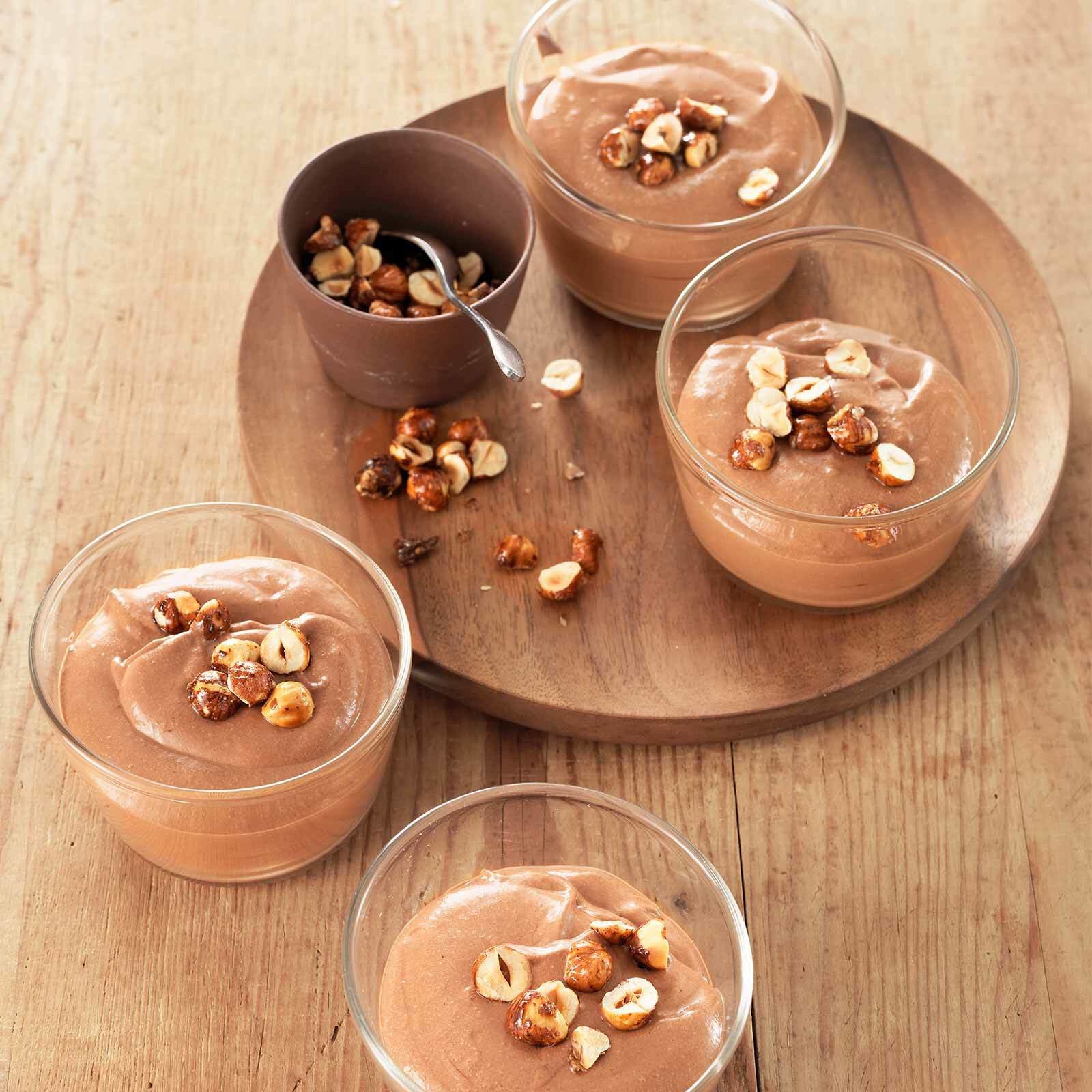Mousse noisettes-chocolat