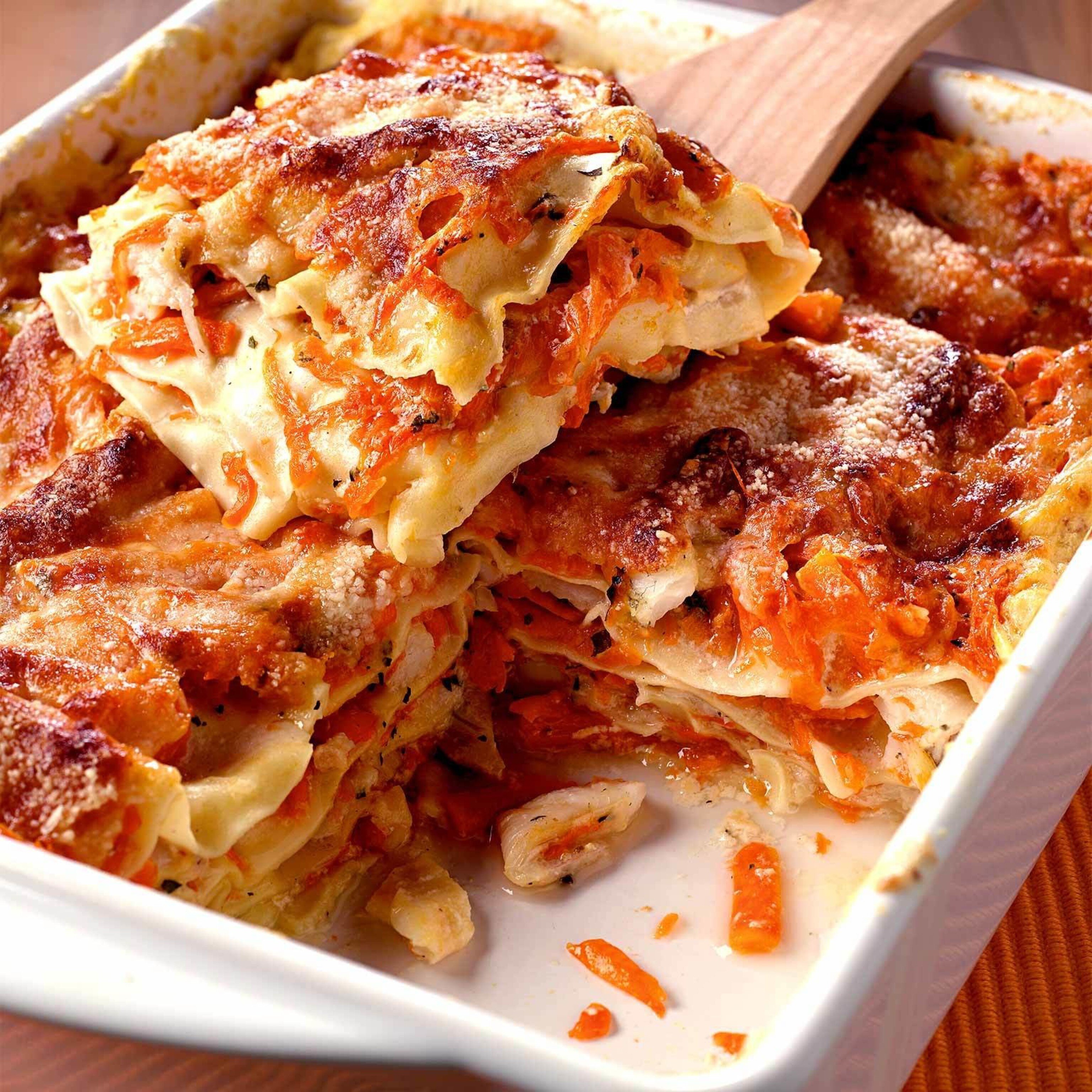 Kürbis-Fisch-Lasagne