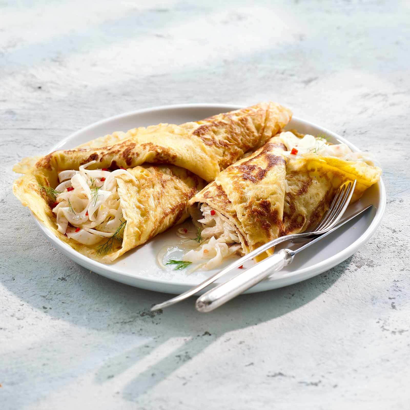 Omelette mit Fenchelsalat