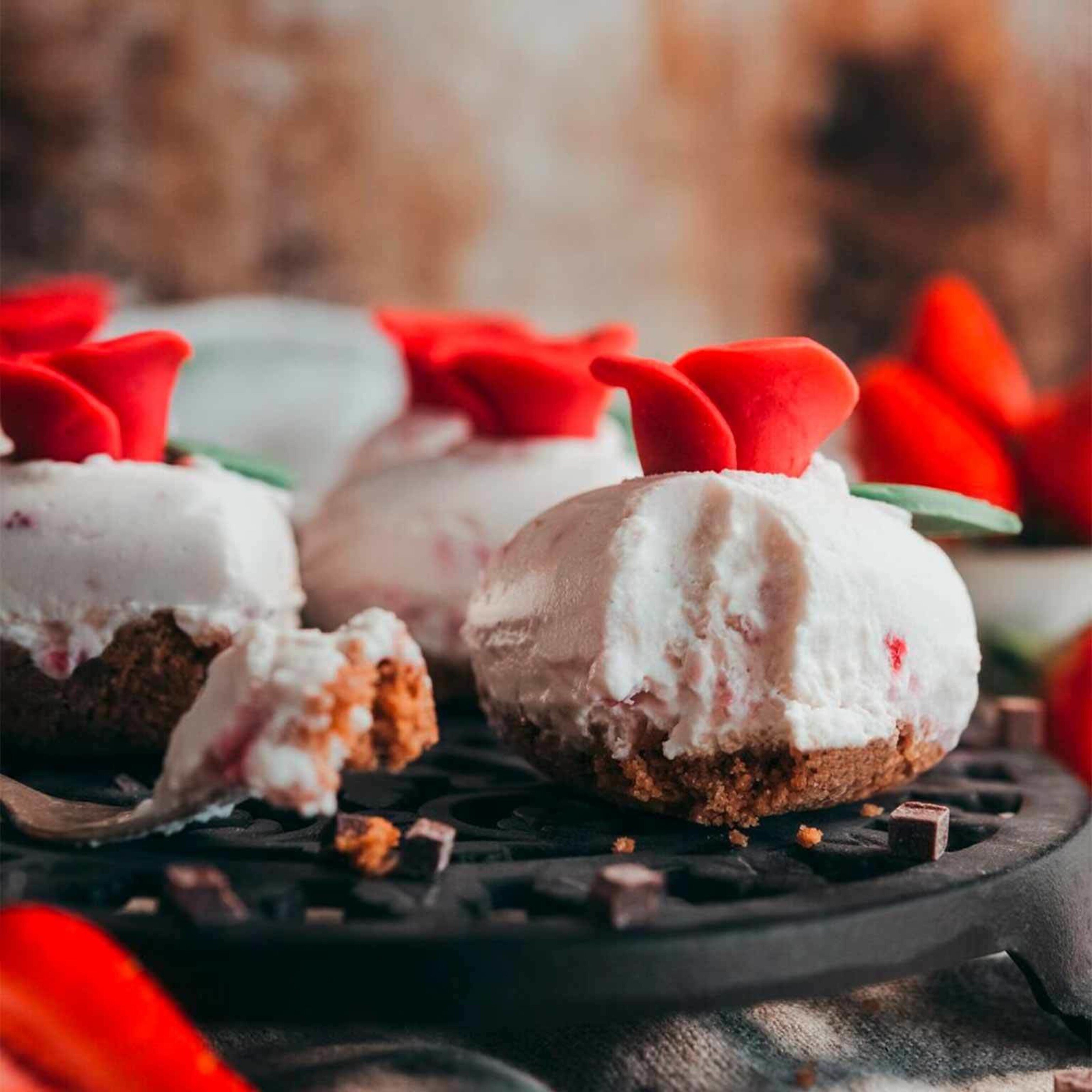 No bake Erdbeer Cookie Cheesecake