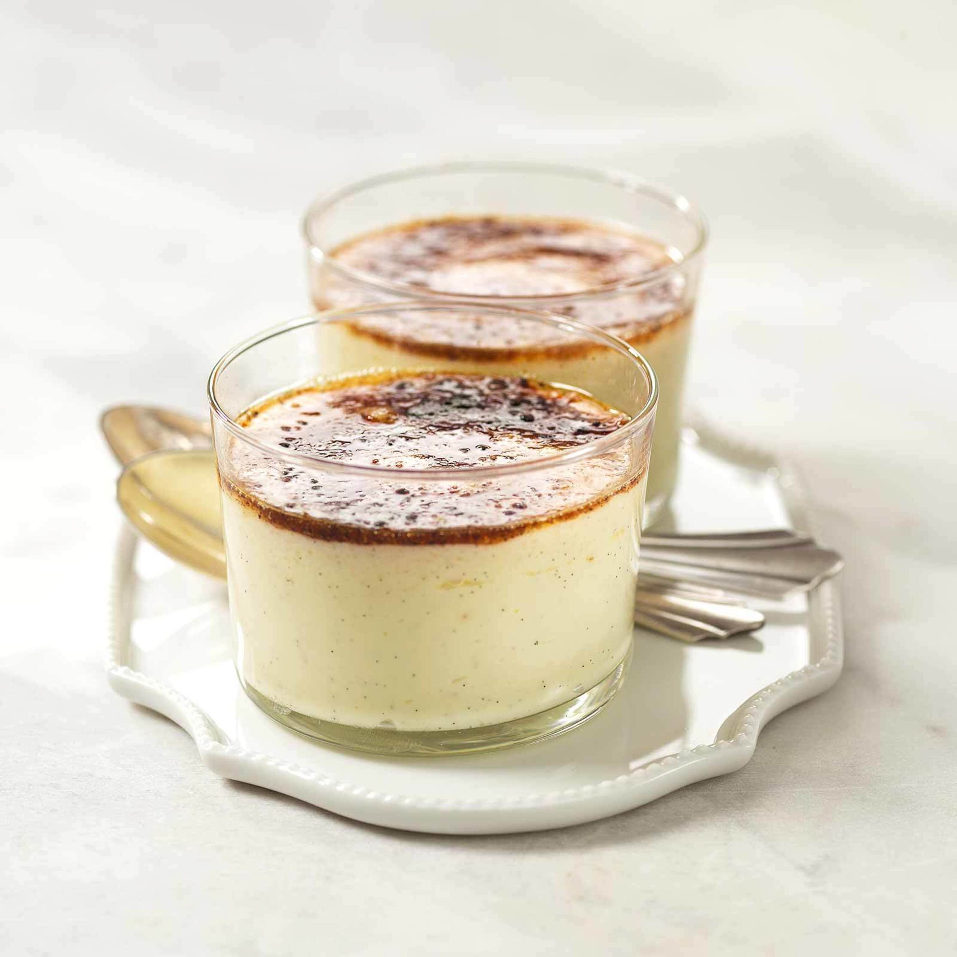 Vanille-Schafskäse-Crème-brûlée