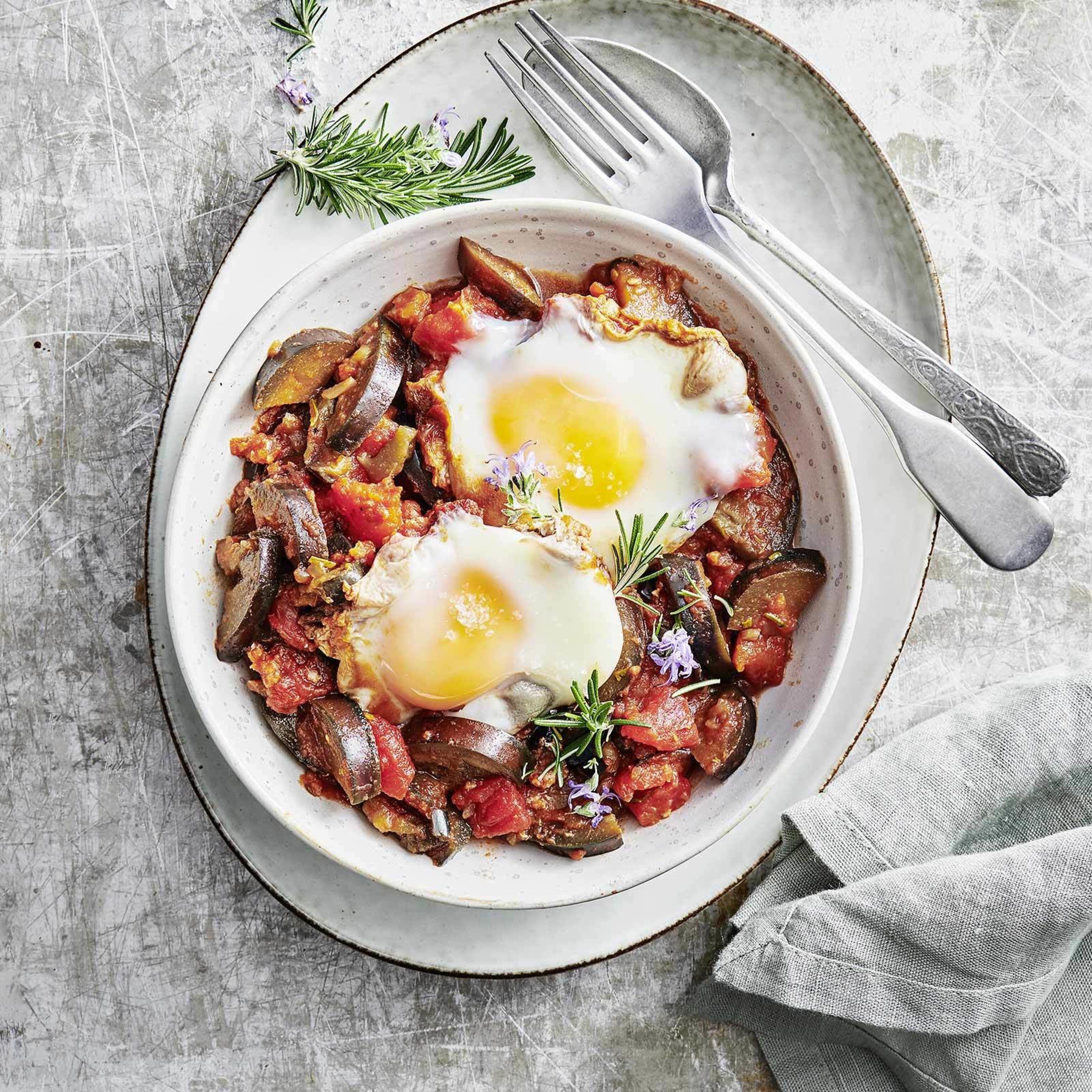 Auberginen-Shakshuka-Wok