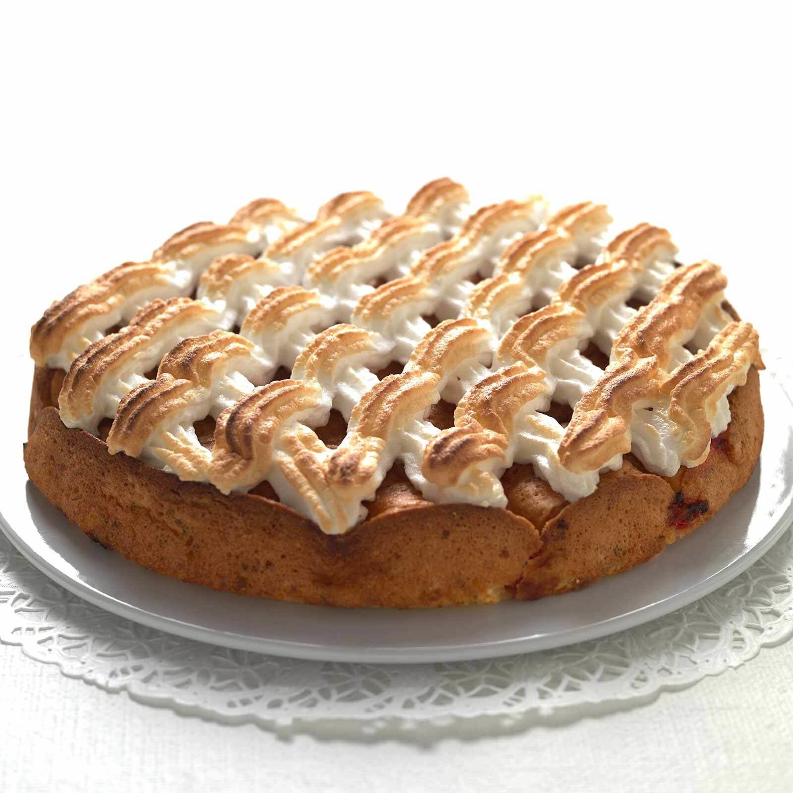 Glutenfreier Rhabarberkuchen mit Baiser