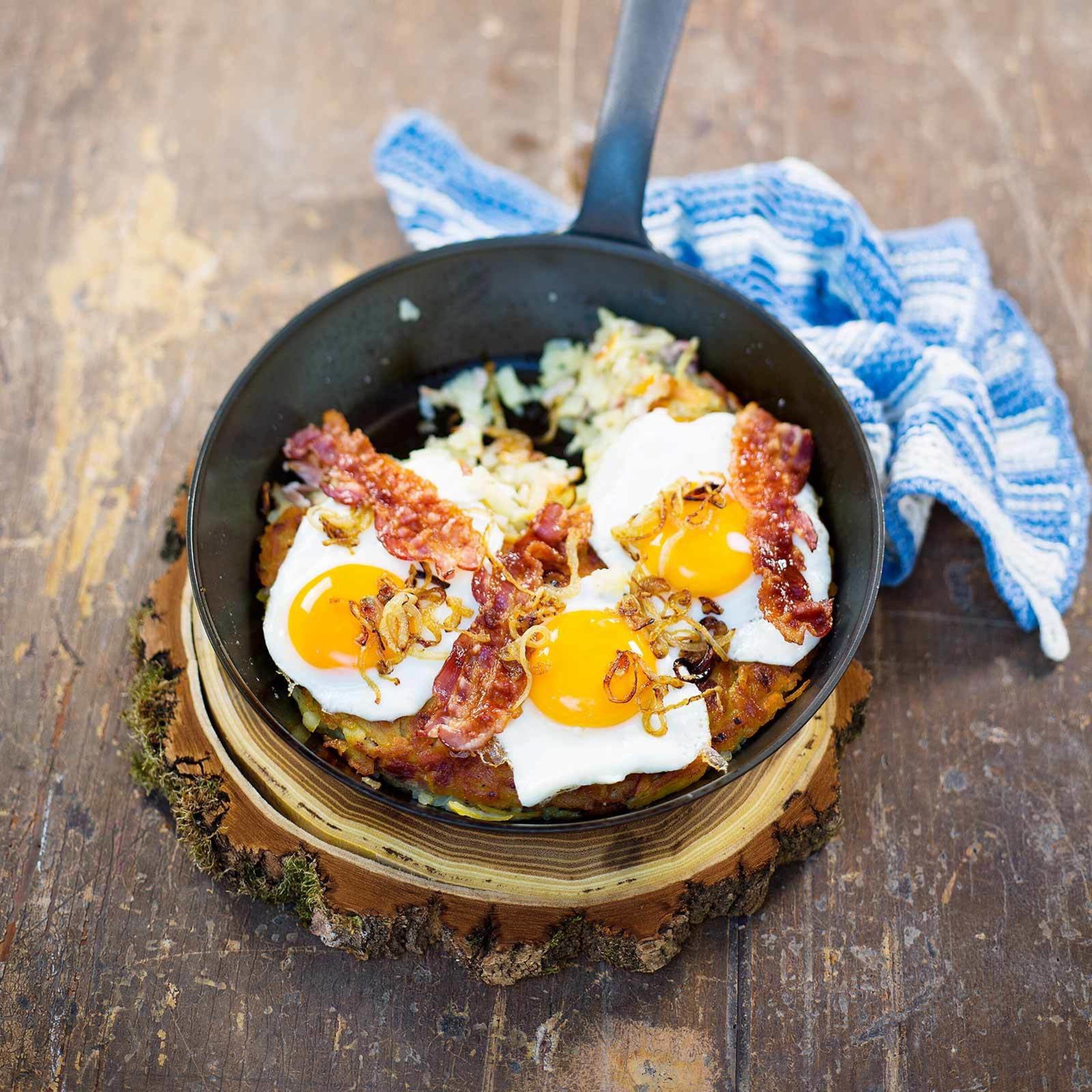 Speckrösti mit Spiegeleiern
