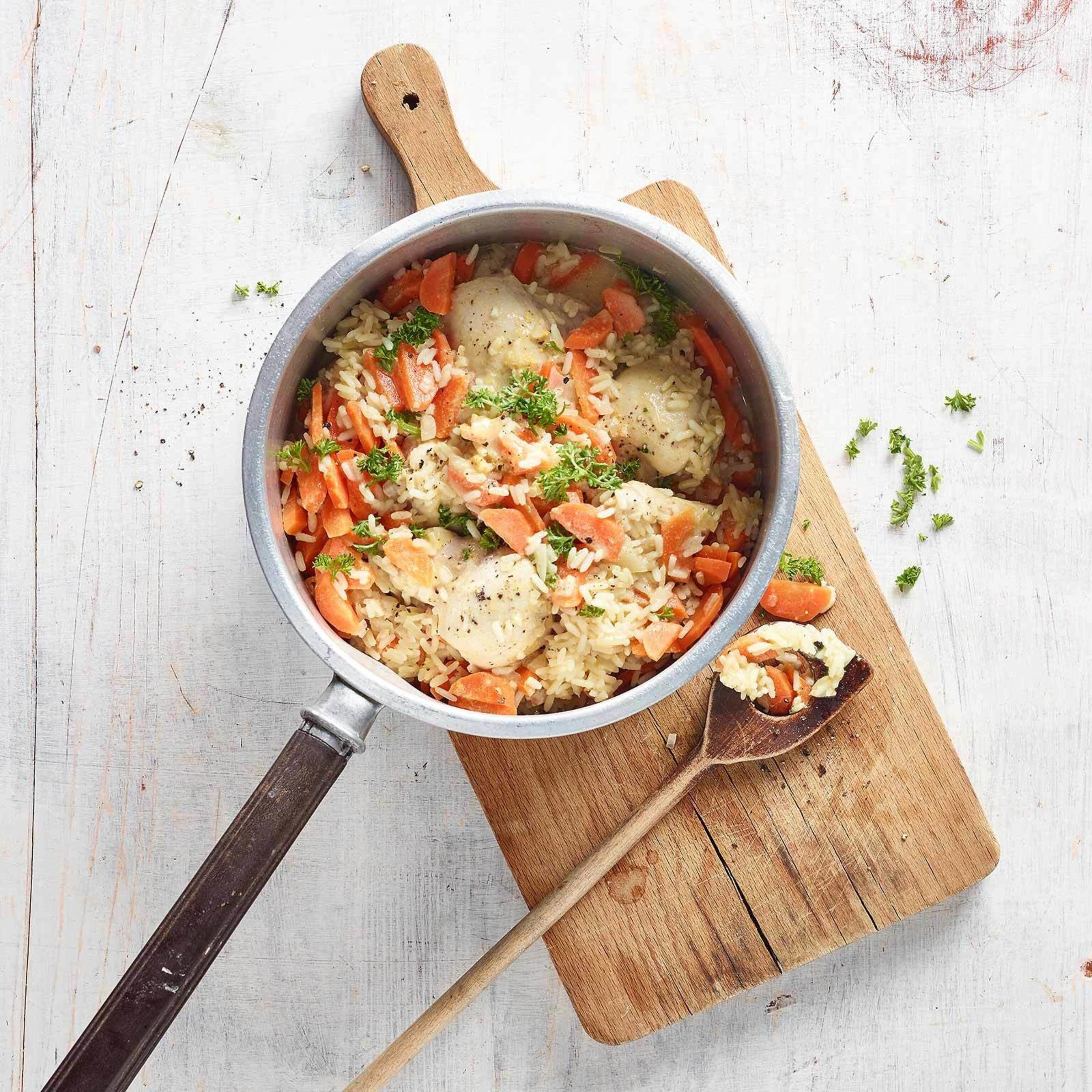 One-Pot-Reis mit Poulet