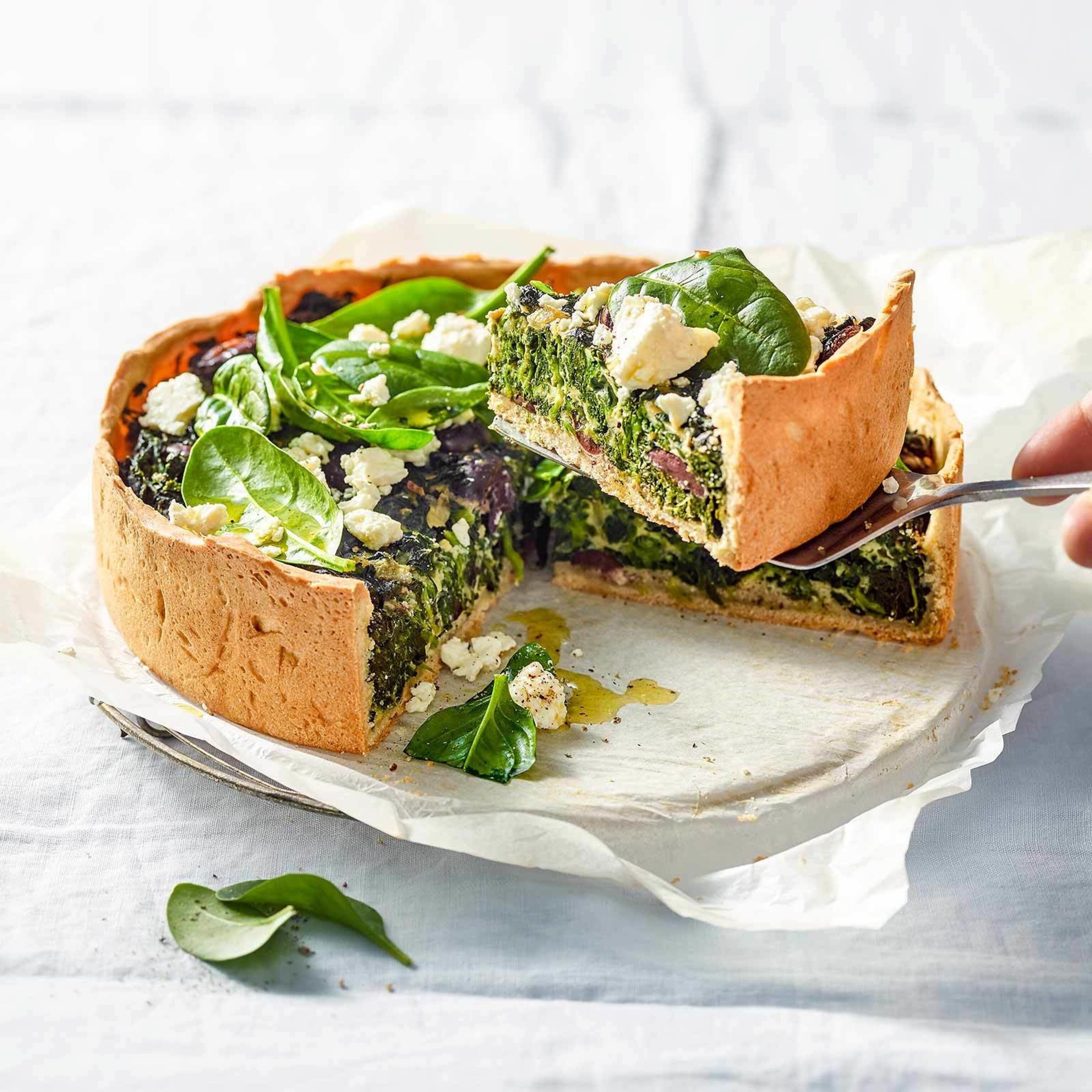 Spinat-Quiche mit Feta