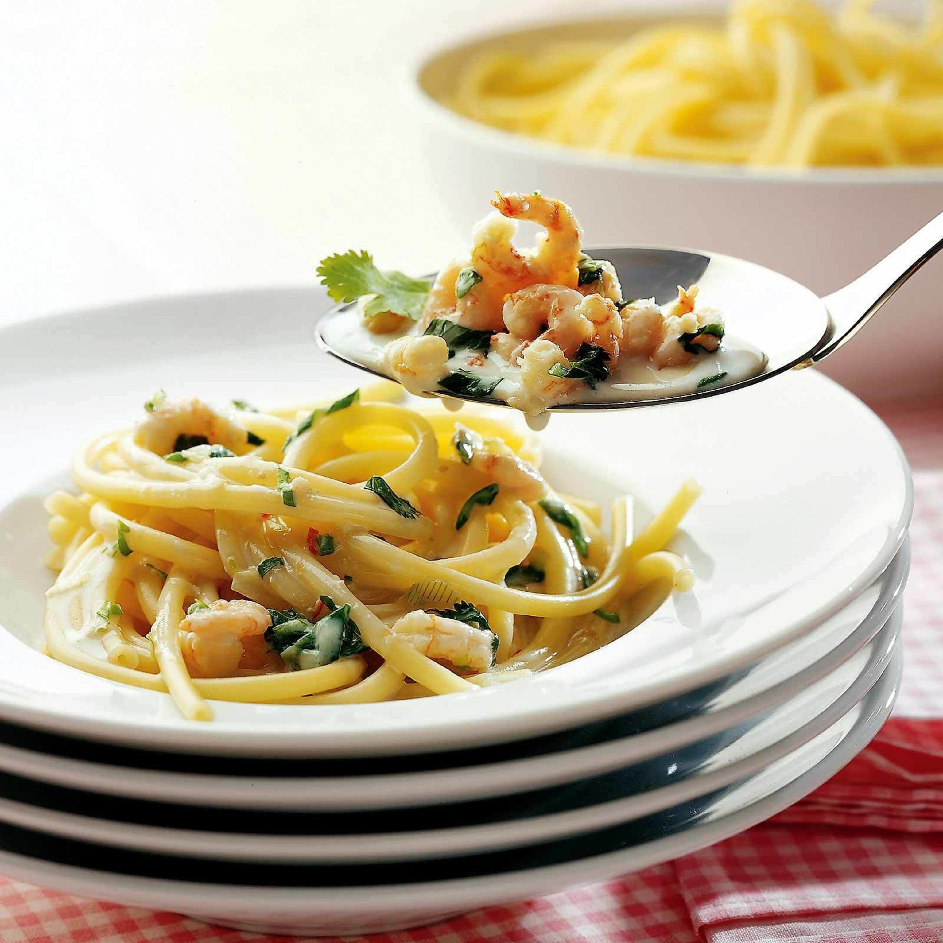 Kokossauce mit Crevetten