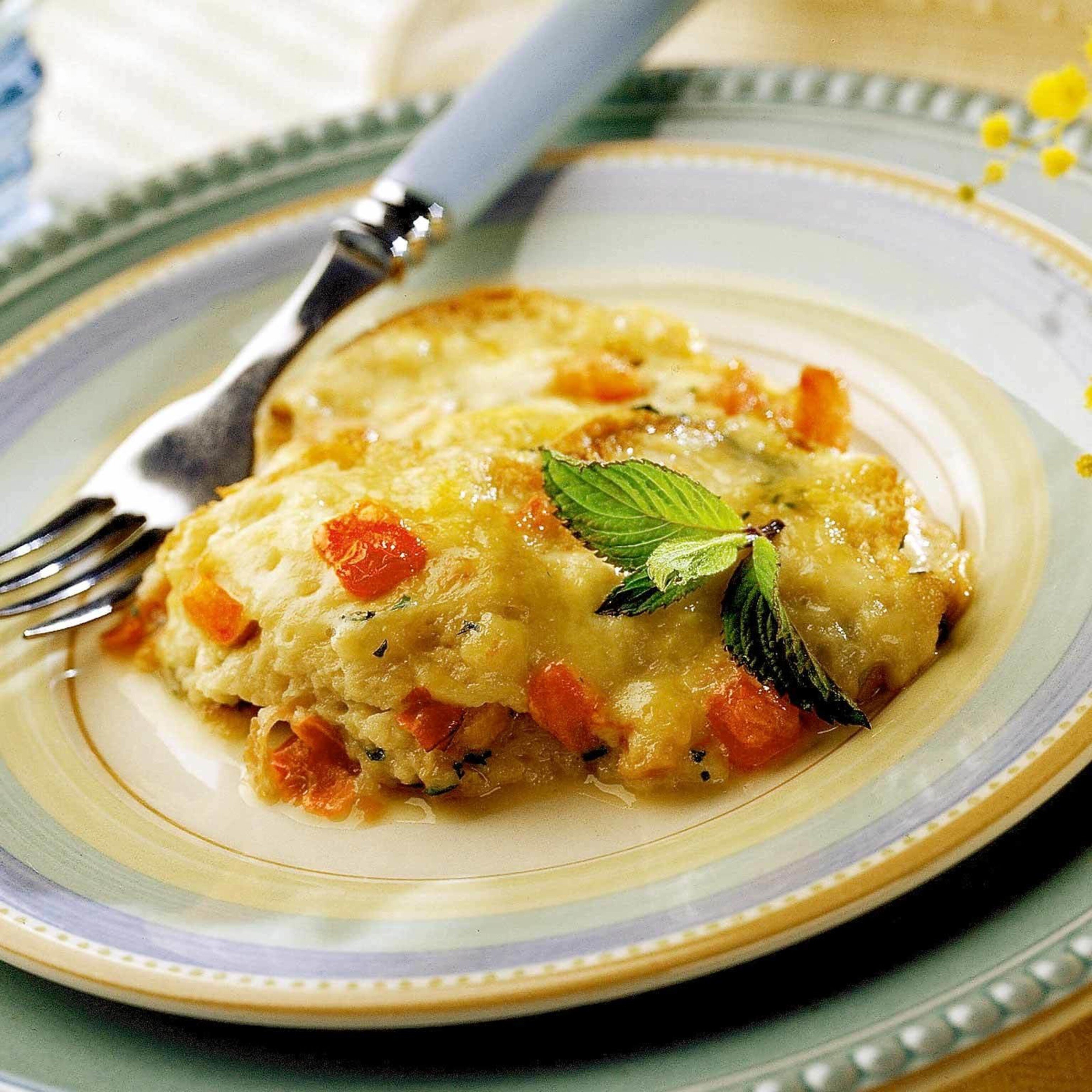 Zuppa gallurese (Brotgericht mit Käse)