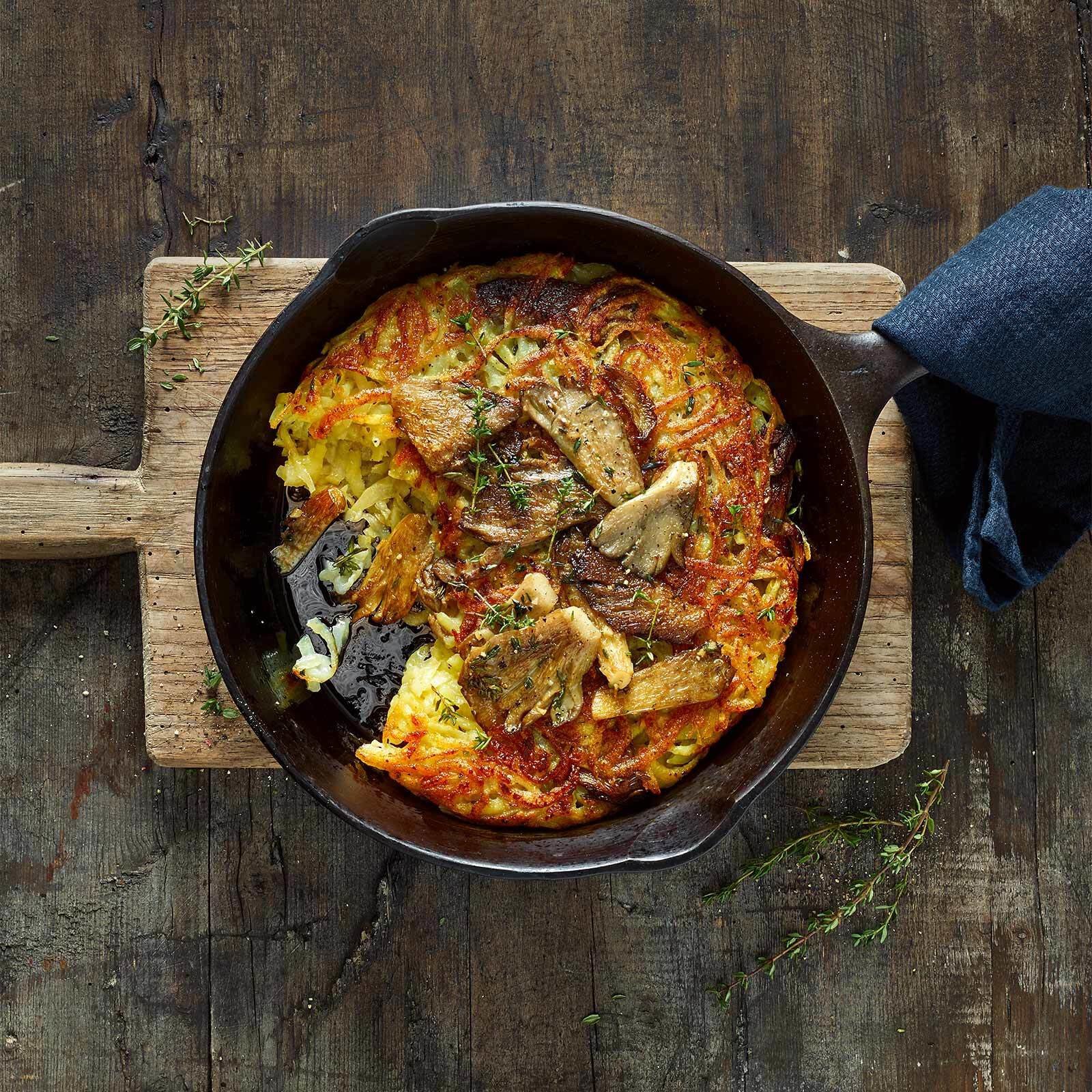Rösti mit Pilzfüllung