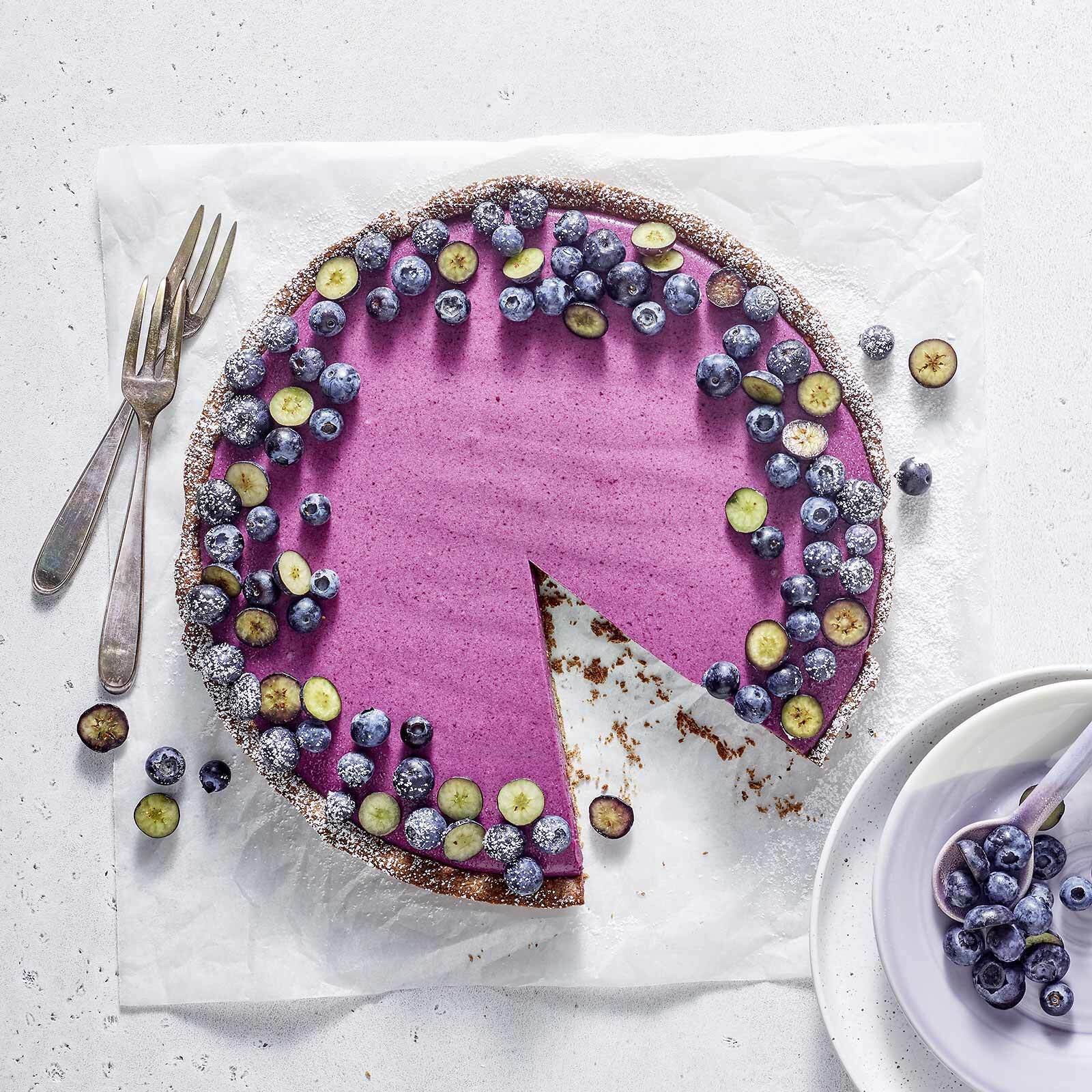 Tarte myrtilles-chocolat