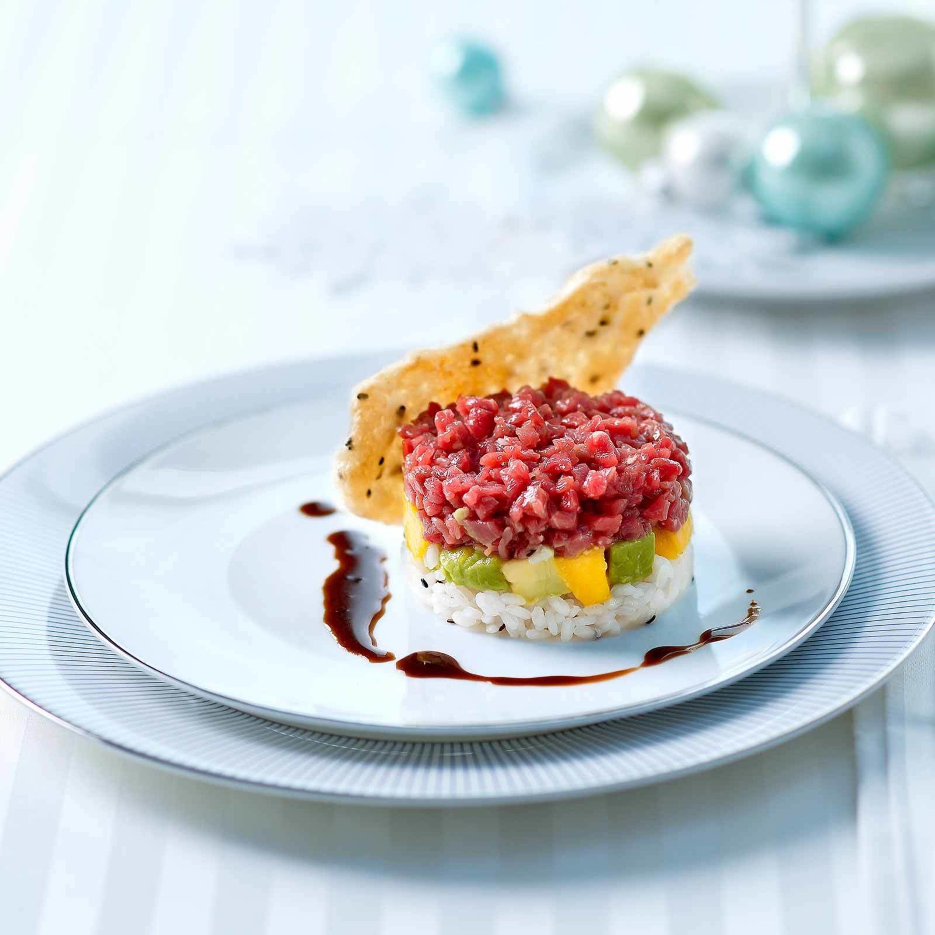 Millefeuilles de tartare-sushi