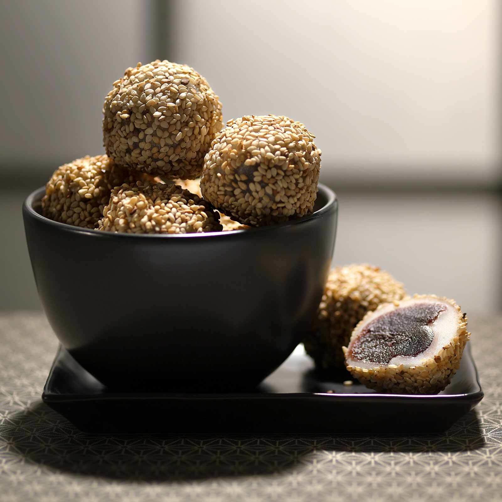Boulettes de riz sucrées au sésame