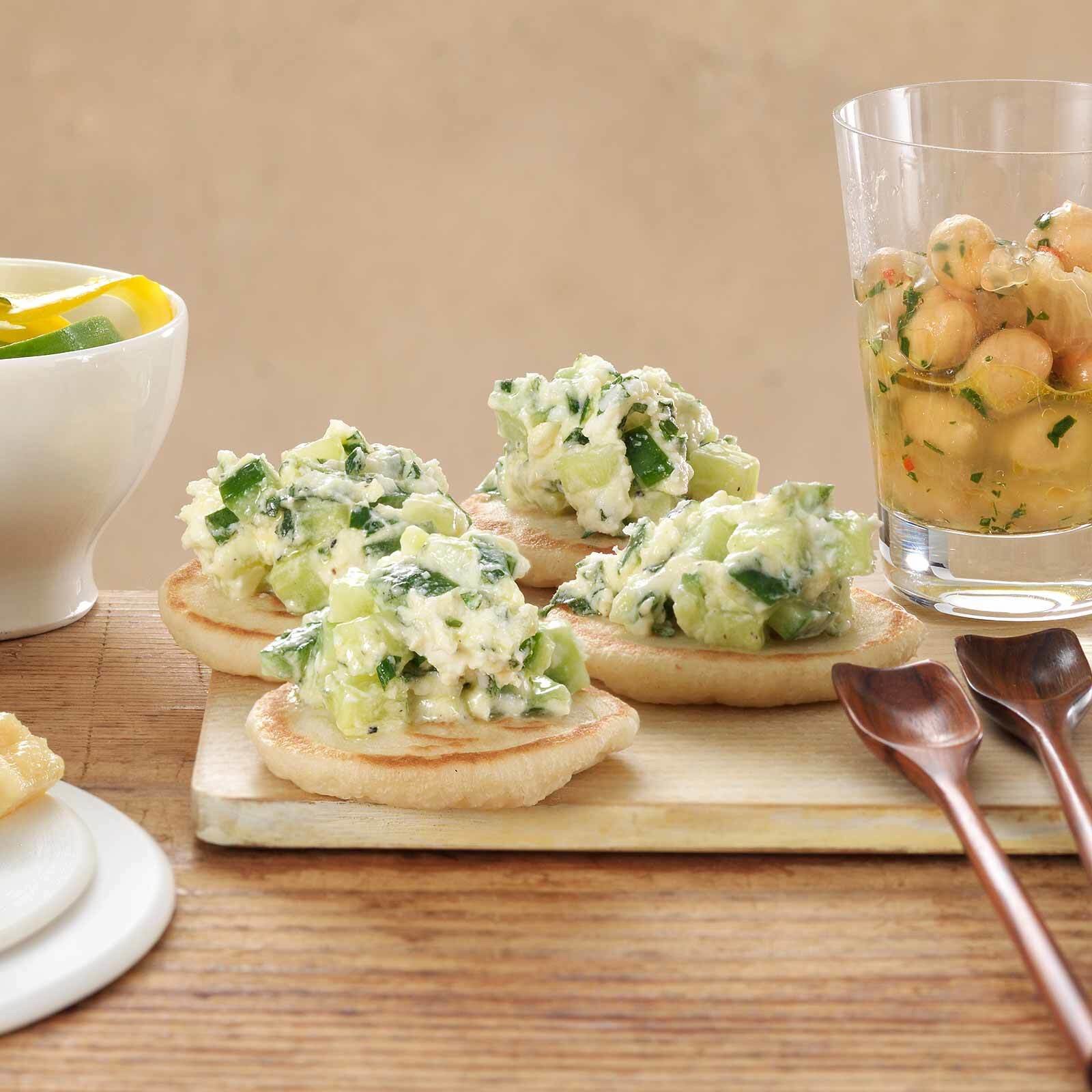 Blinis au fromage frais