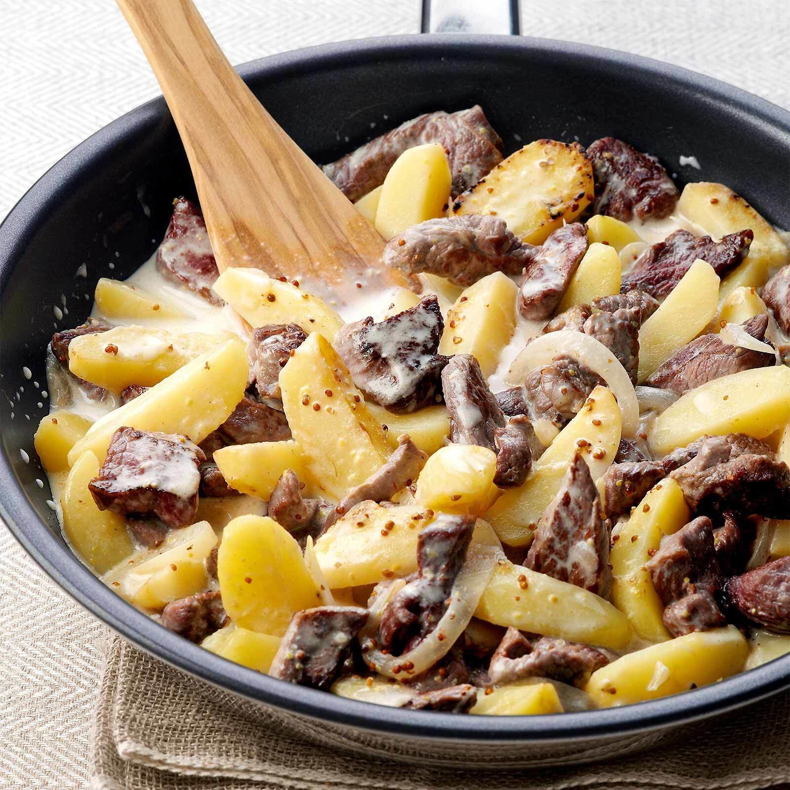 Kartoffel-Rindfleisch-Pfanne