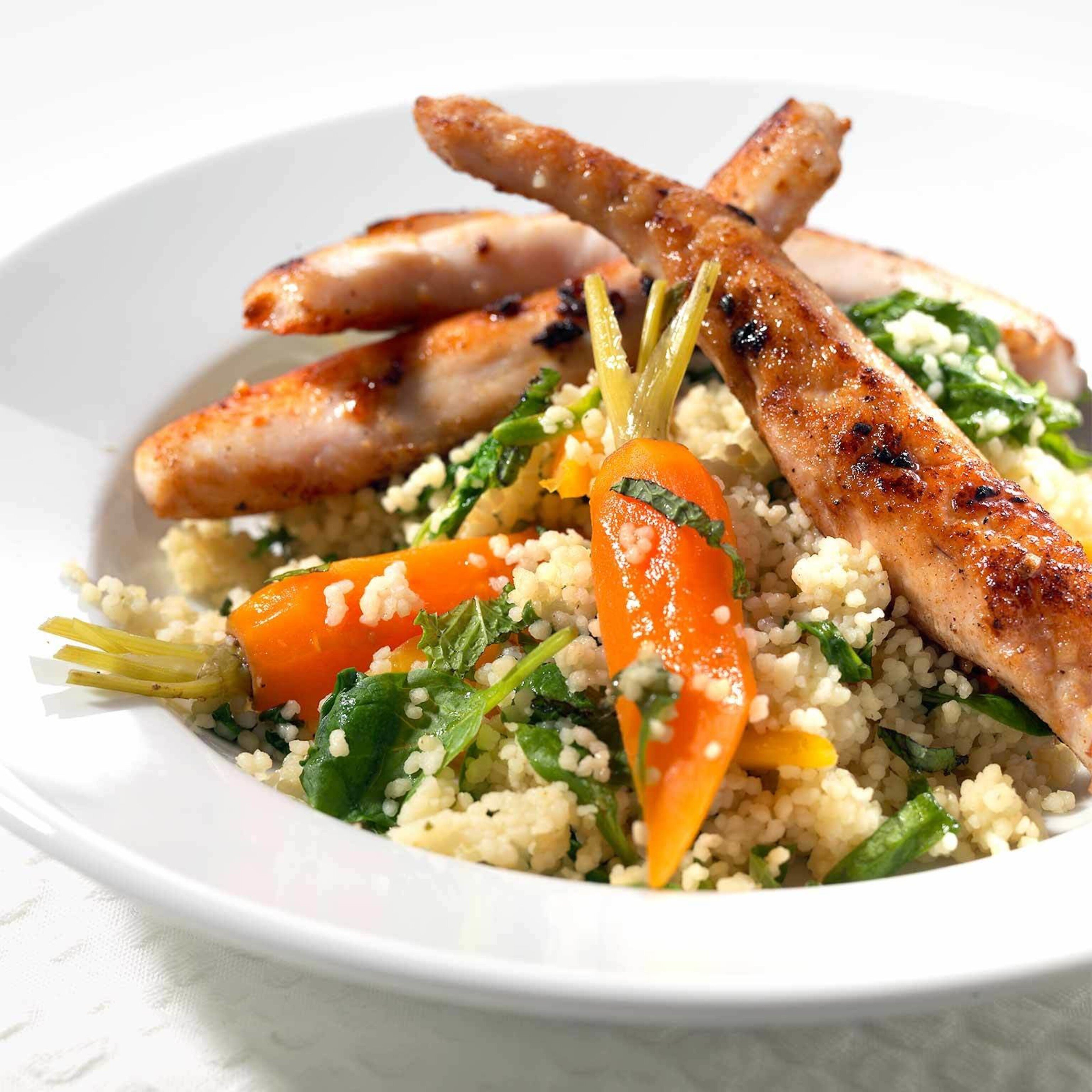 Couscous mit Kaninchenfilets