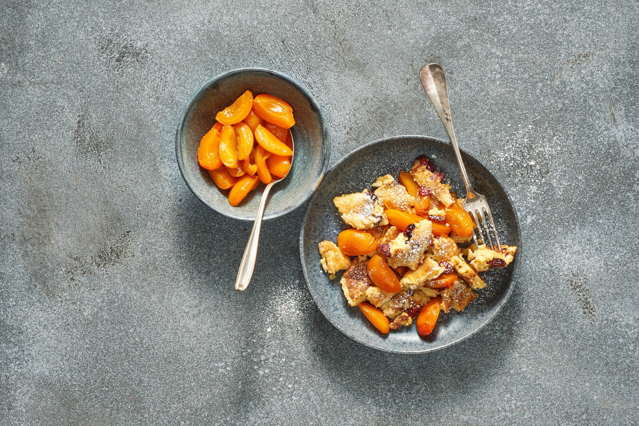 Glutenfreier Kaiserschmarrn mit Aprikosen