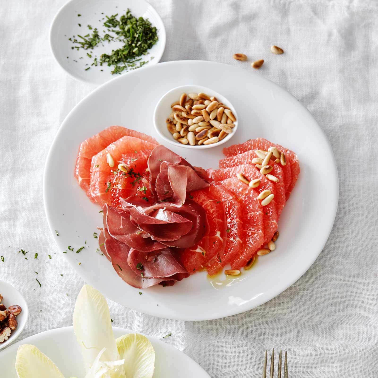 Grapefruits mit Bresaola