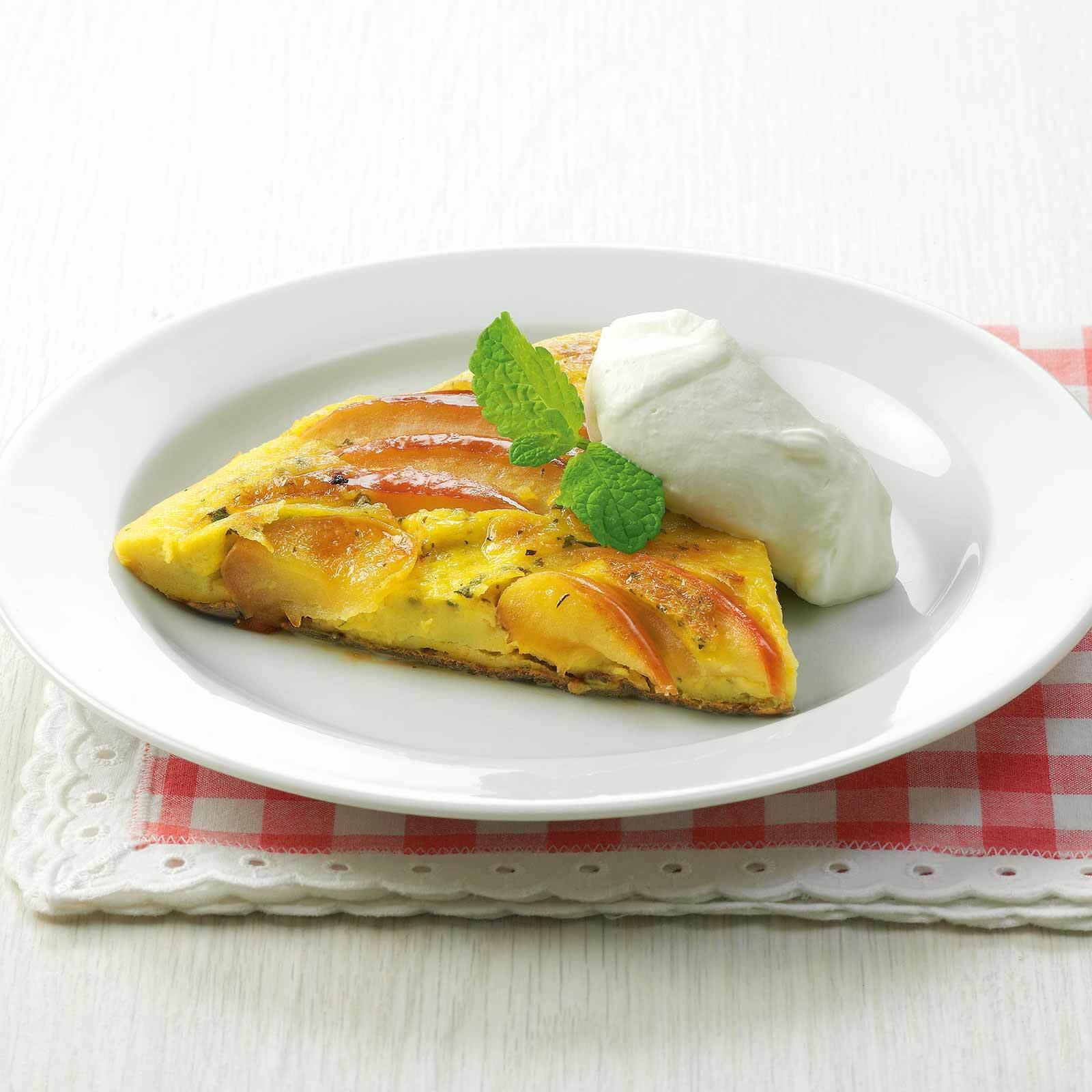 Apfel-Frittata mit Minze