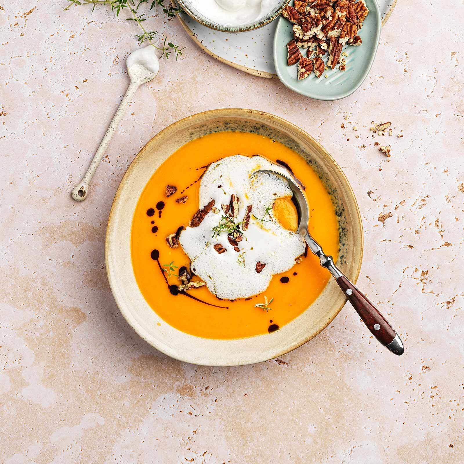 Velouté de patates douces végane