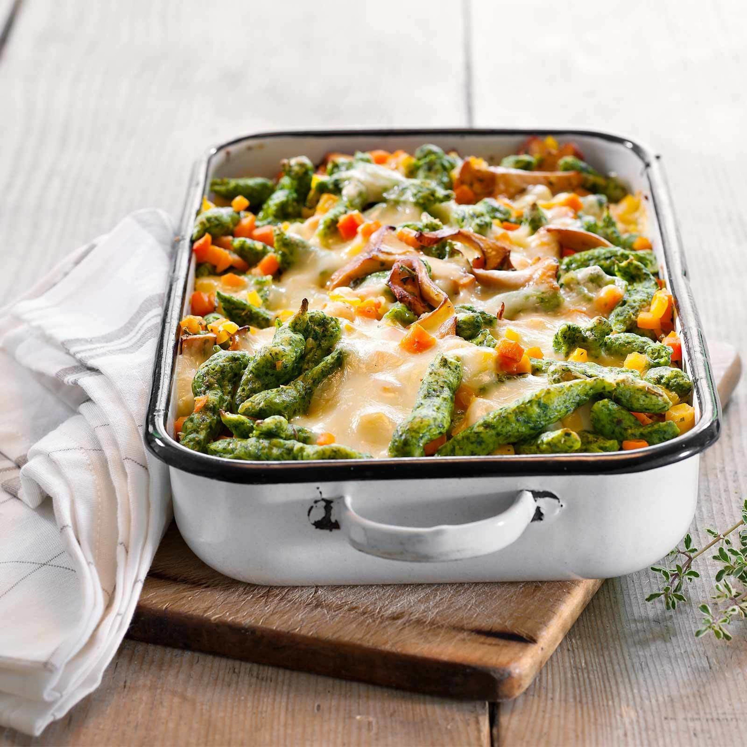Spätzli-Gemüse-Gratin