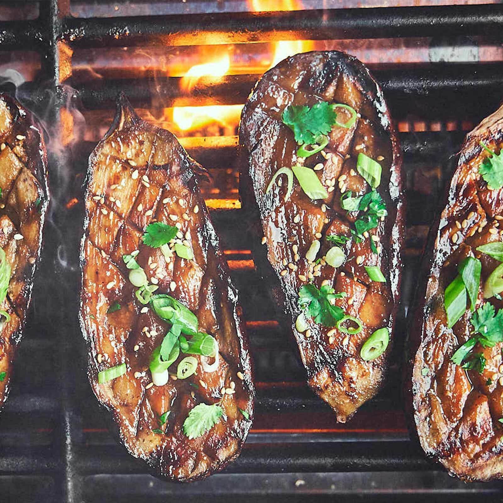 Aubergines grillées au miso