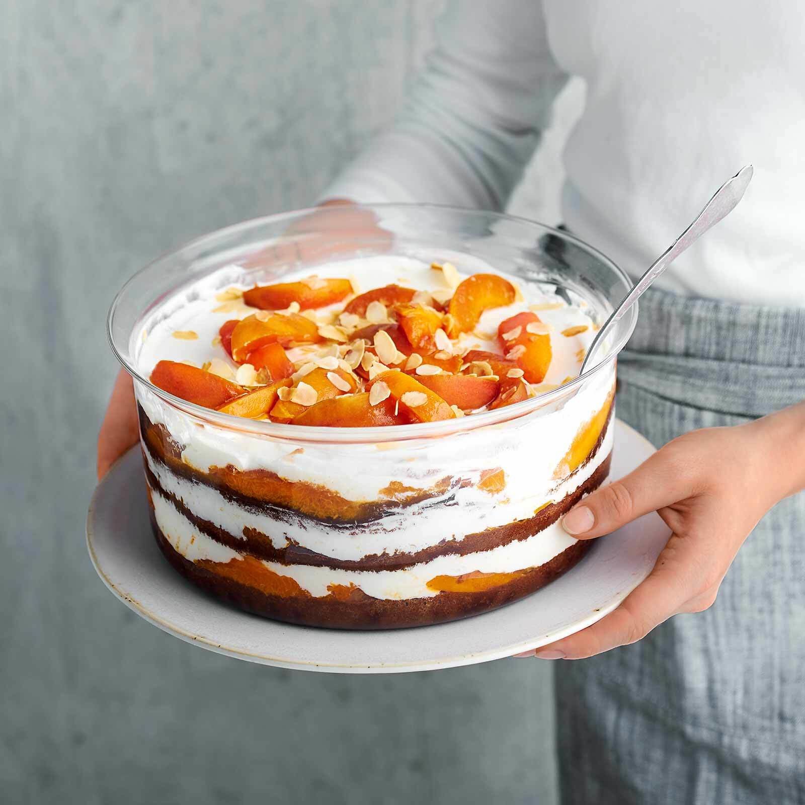 Tiramisu abricots-biscuit au chocolat