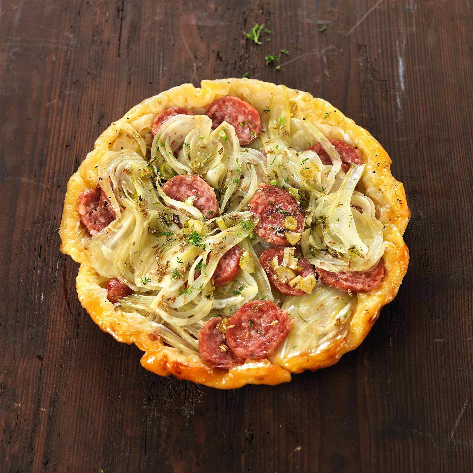 Tarte Tatin mit Saucisson