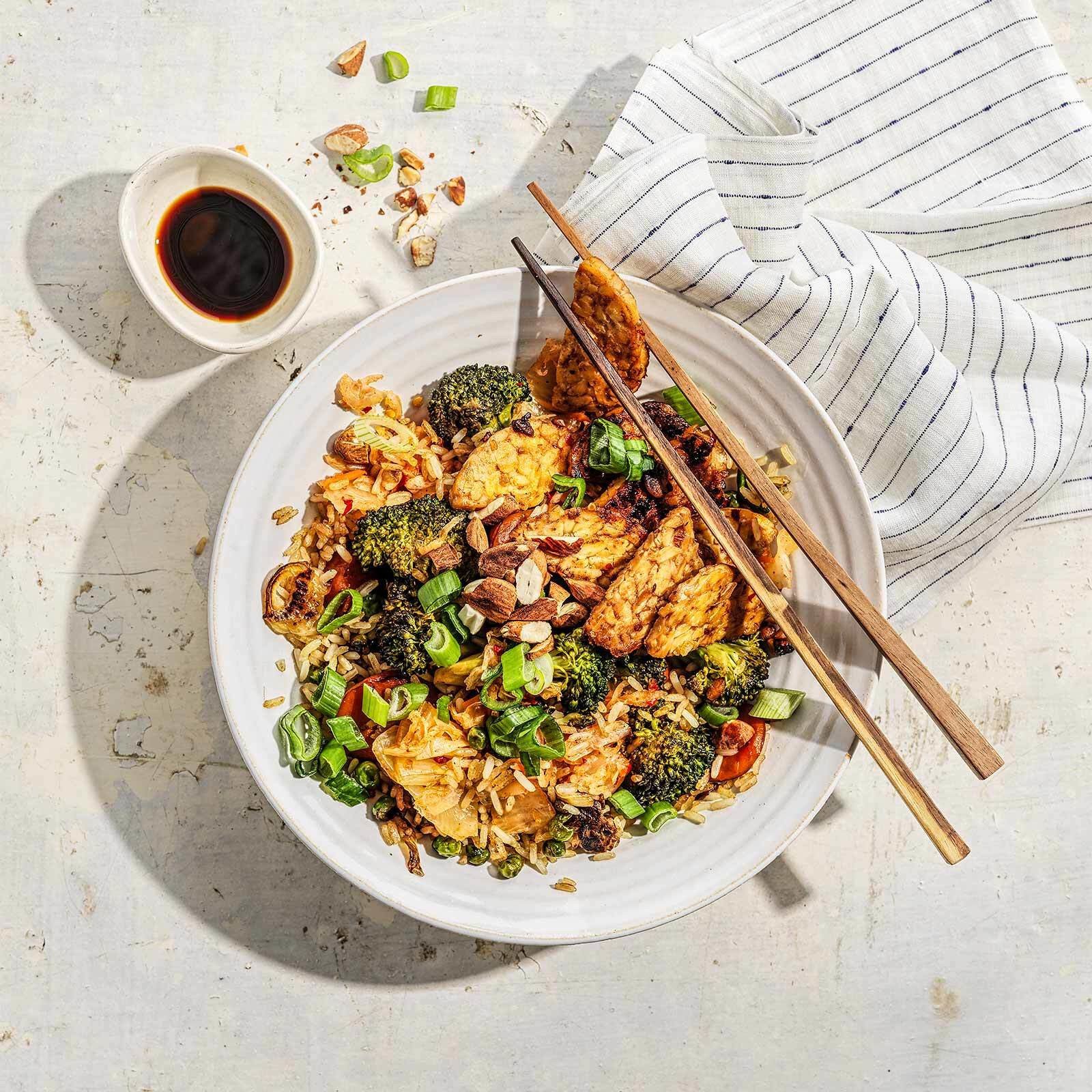 Fried Rice mit Tempeh