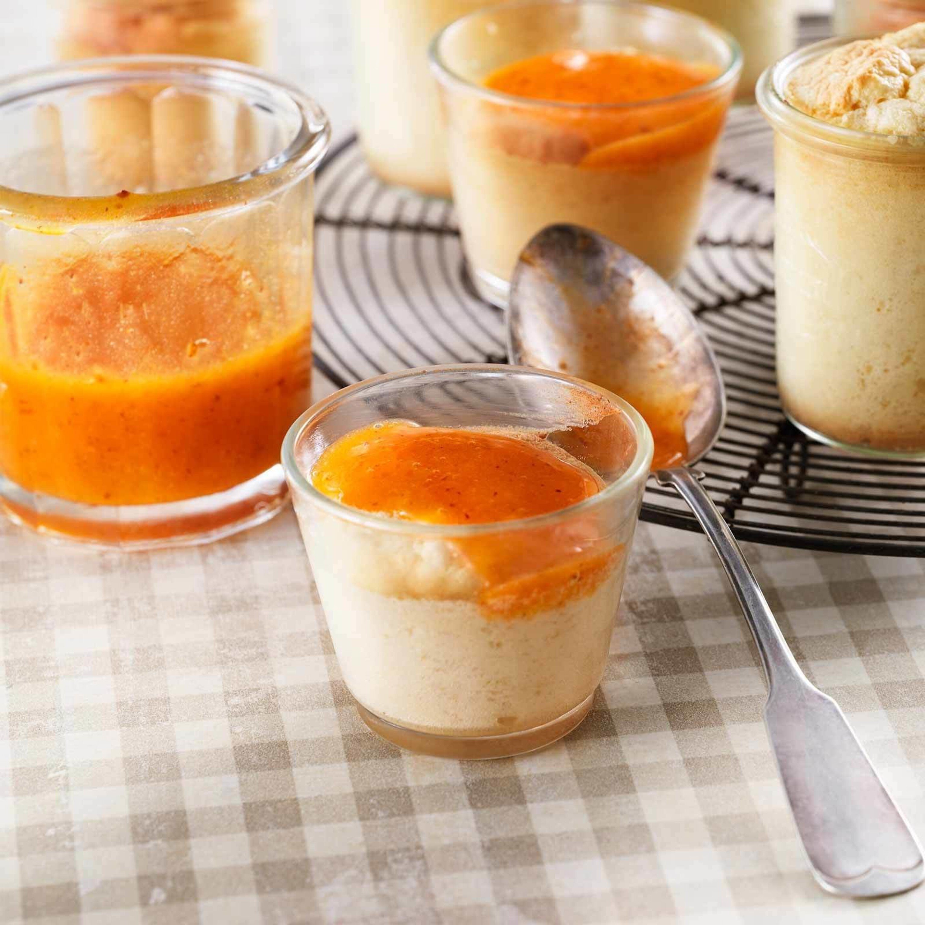Milchreisküchlein mit Kaki