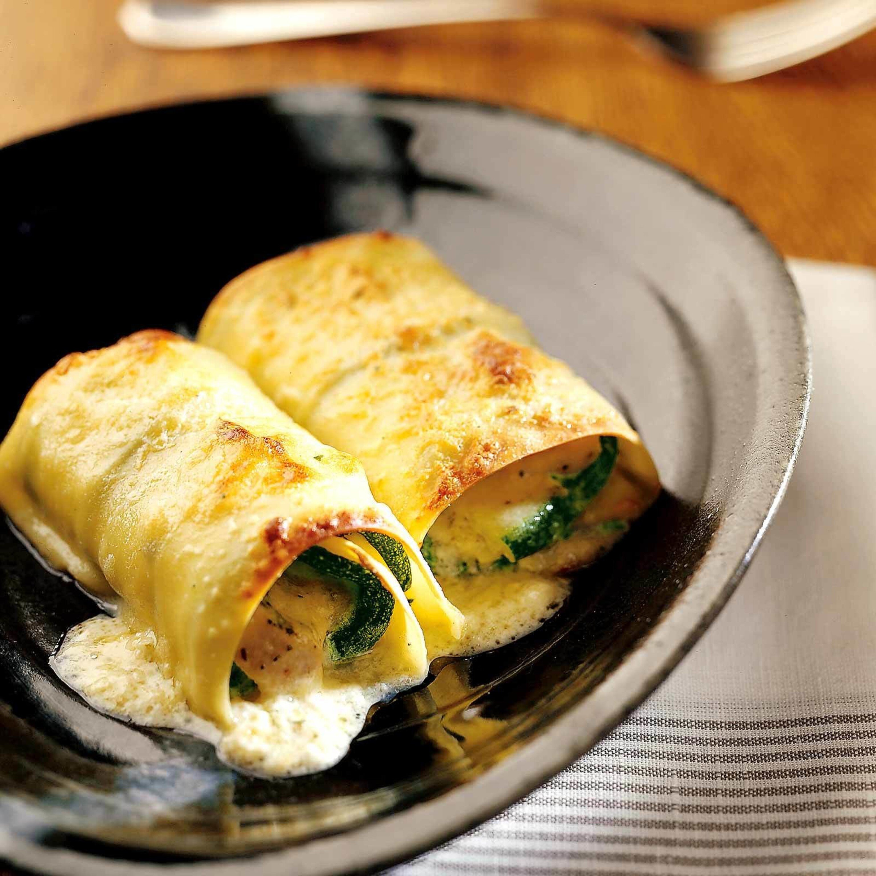 Cannellonis au poulet et à la courgette