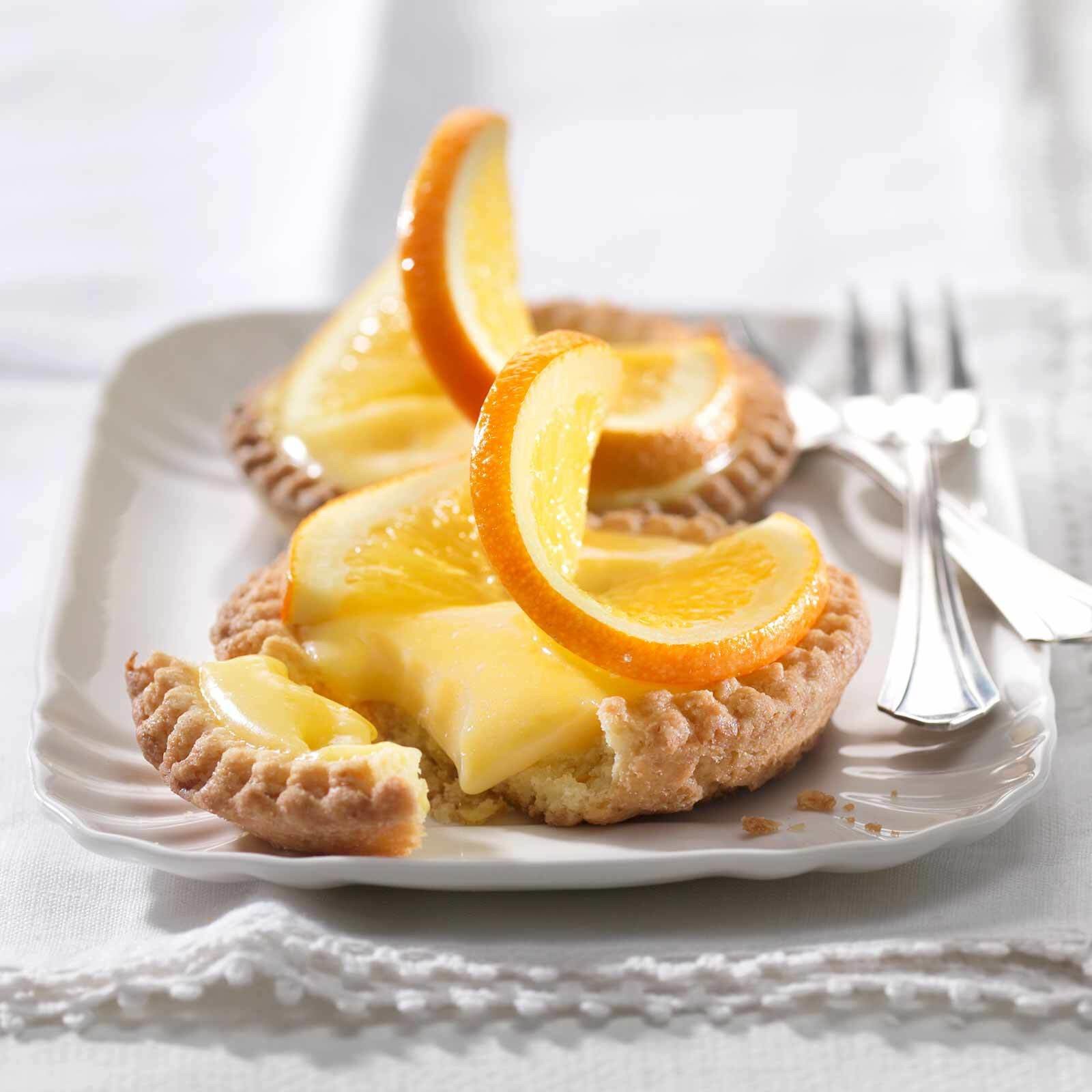 Glutenfreie Orangen Curd-Törtchen