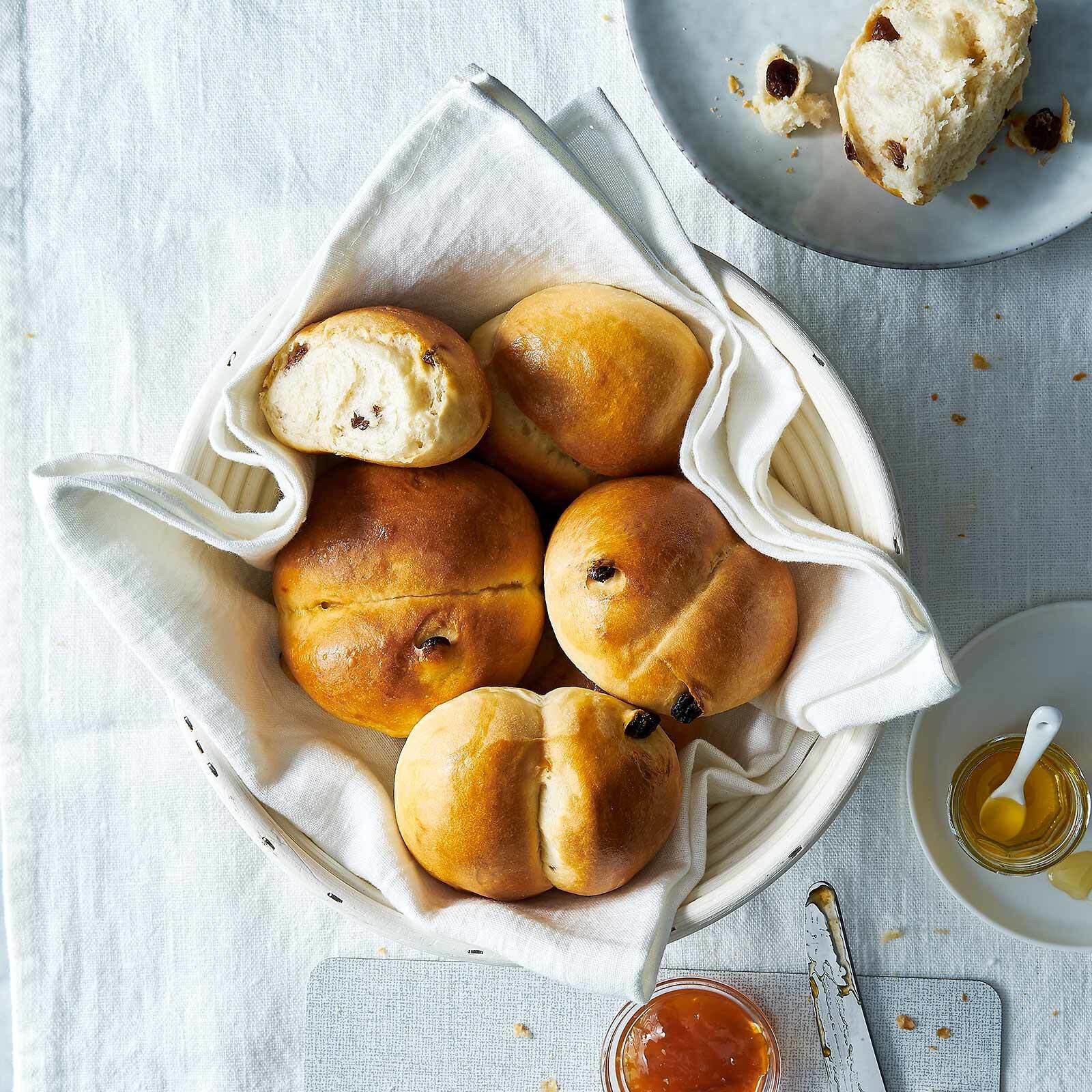 Petits pains au lait aux raisins