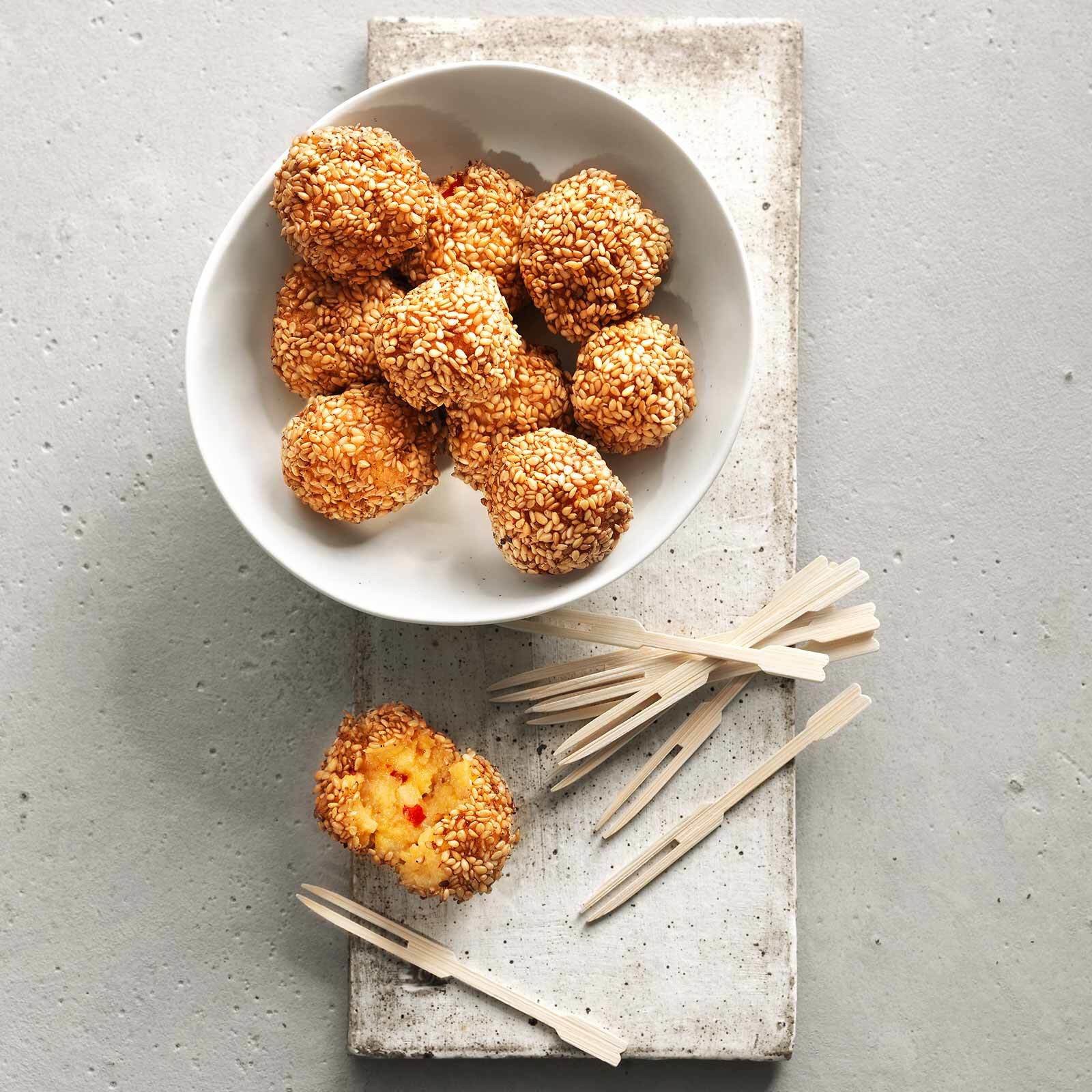 Croustillettes mangue-sésame