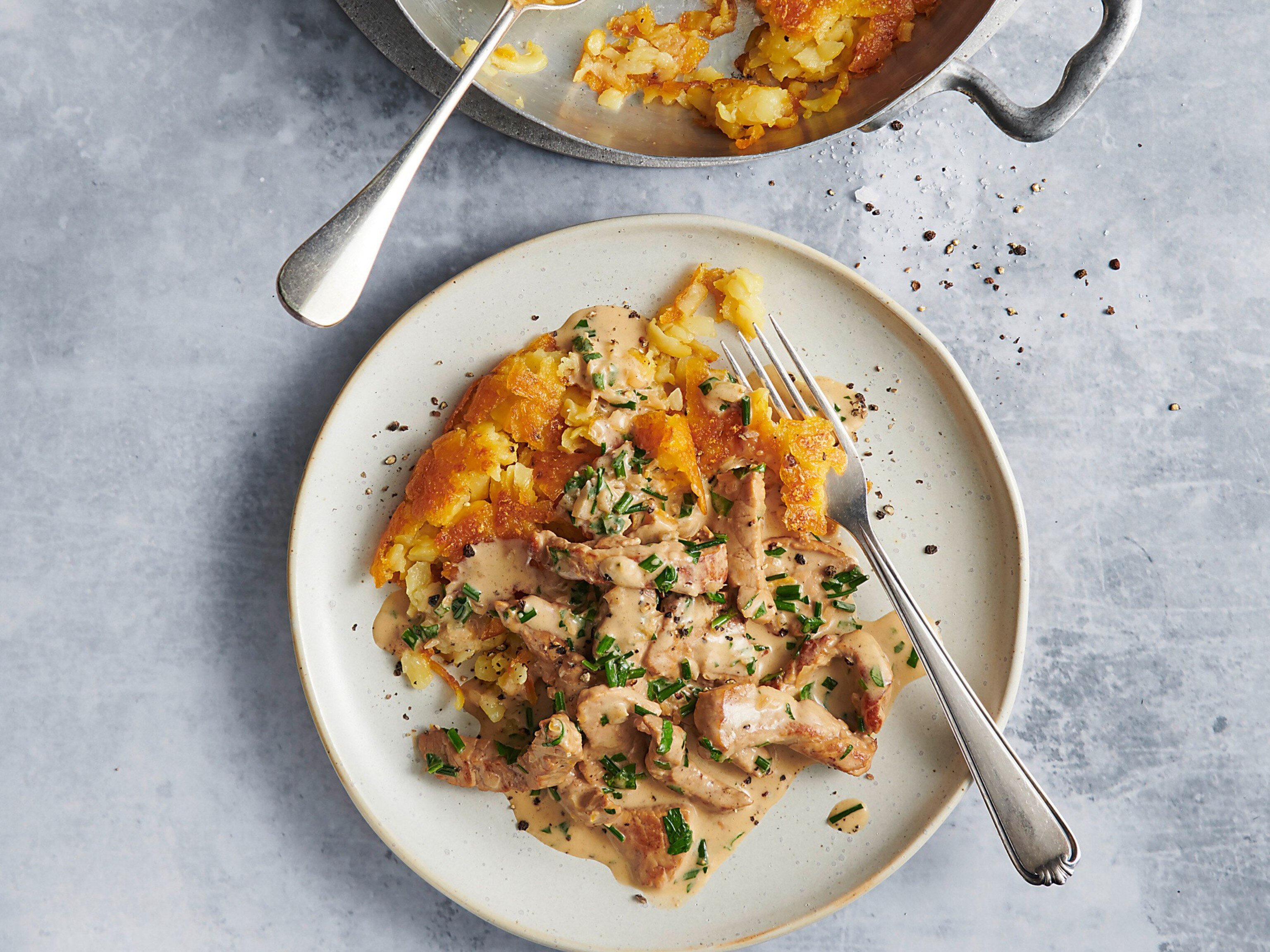 Kalbsgeschnetzeltes in Kräutersauce