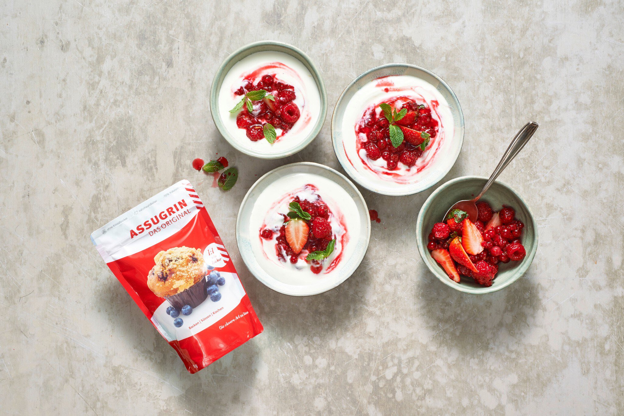 Beeren-Joghurtcreme mit Assugrin