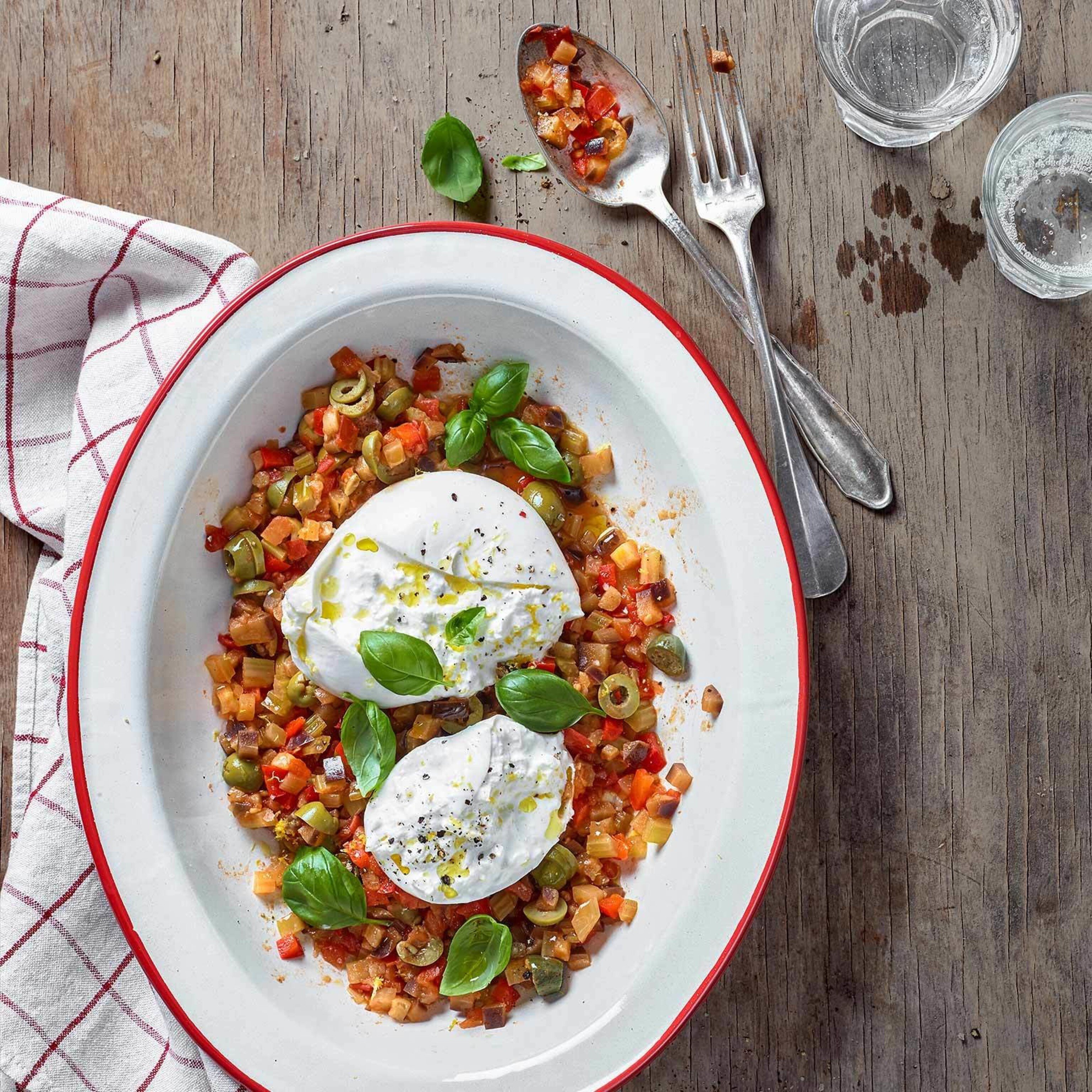 Caponata à la burrata