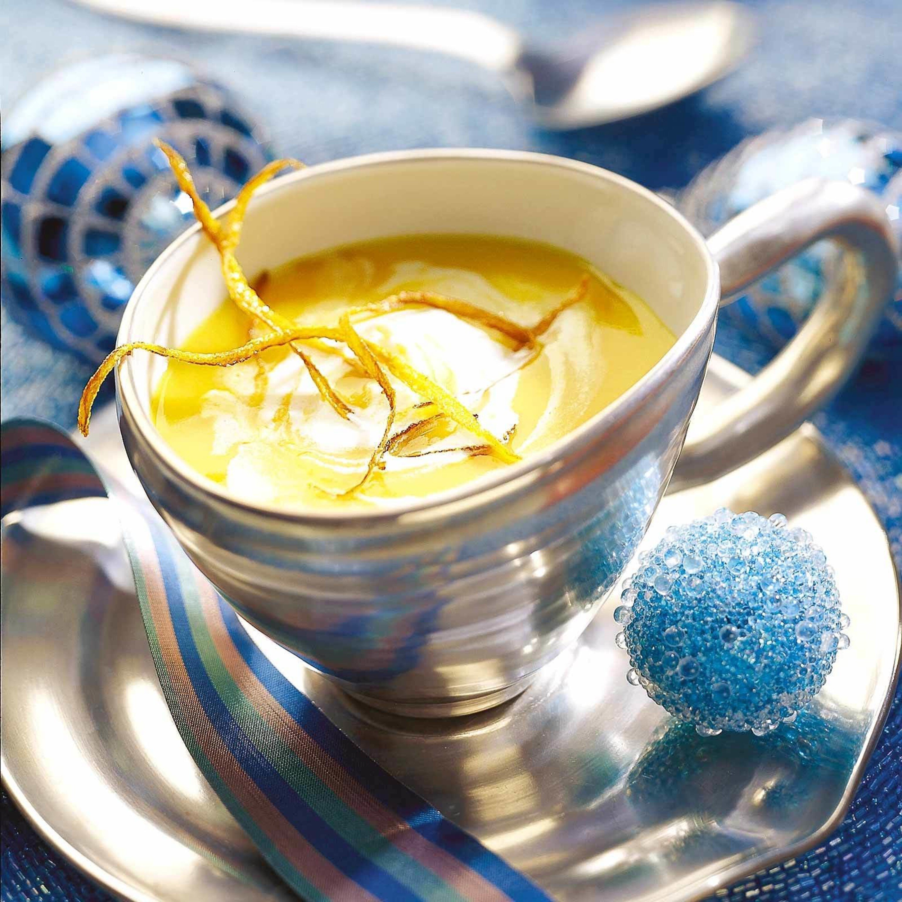 Süsskartoffelsuppe mit Apfelwein